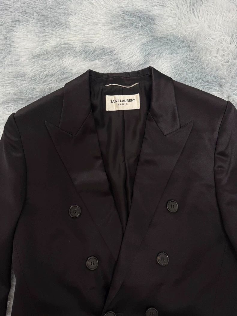 Saint Laurent Paris Saint Laurent Double Breasted Silk Blazer Size US L / EU 52-54 / 3 - 4 Thumbnail