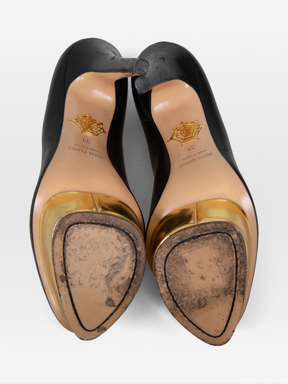 Charlotte Olympia Black Leather Dolly Pumps Size US 9 / IT 39 - 4 Thumbnail