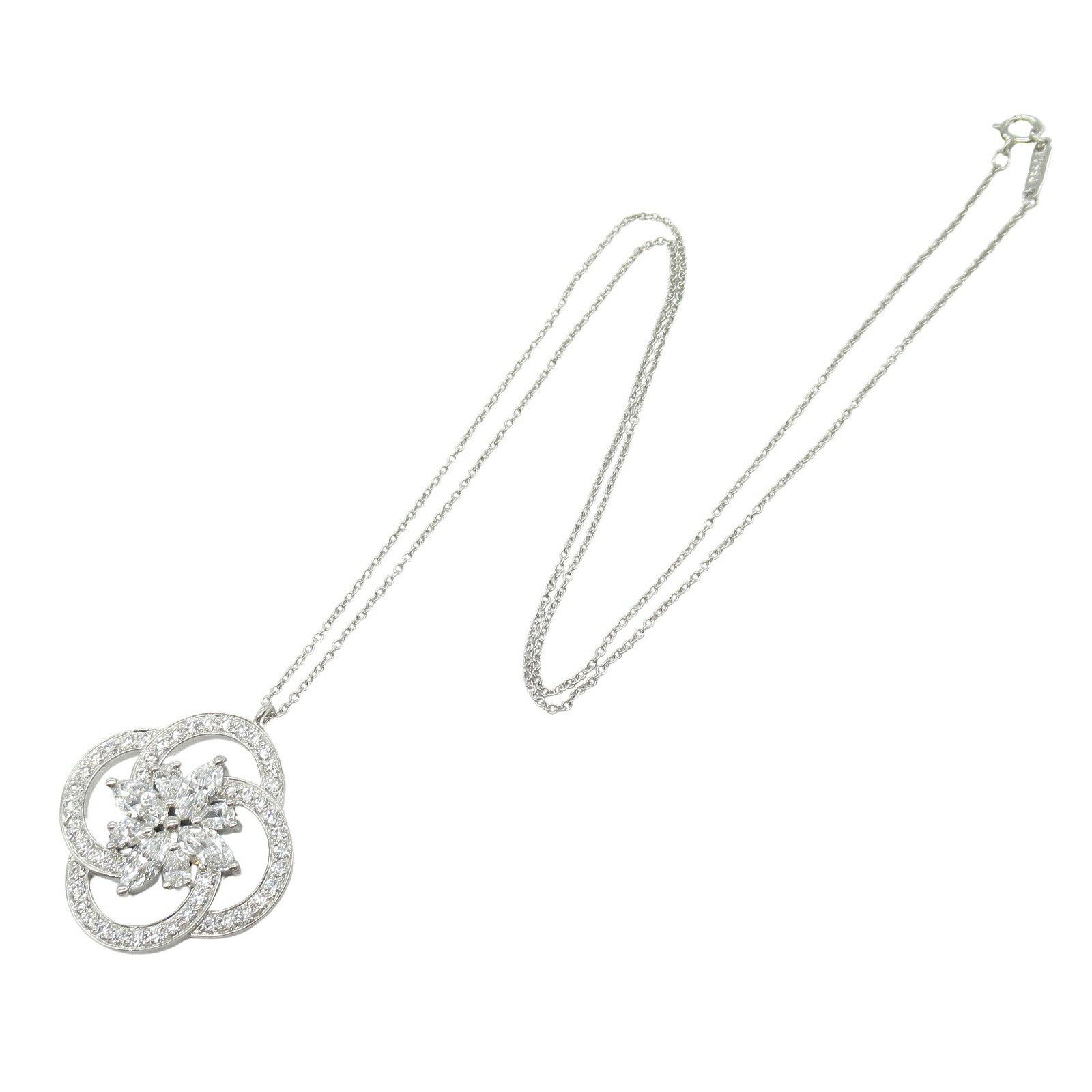 Tiffany & Co. Tiffany & Co. Tiffany & Co. Victoria Cluster Pt950 Platinum Diamond Necklace Metal Necklace Size ONE SIZE - 3 Thumbnail