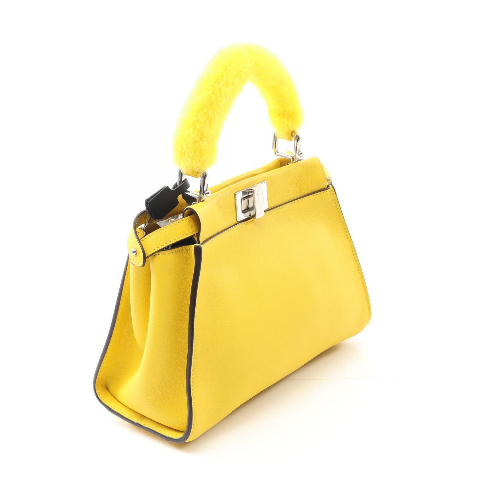 Fendi Fendi Fendi Mini Peekaboo Leather Fur Handbag Leather Handbag 8BN244 Size ONE SIZE - 2 Thumbnail