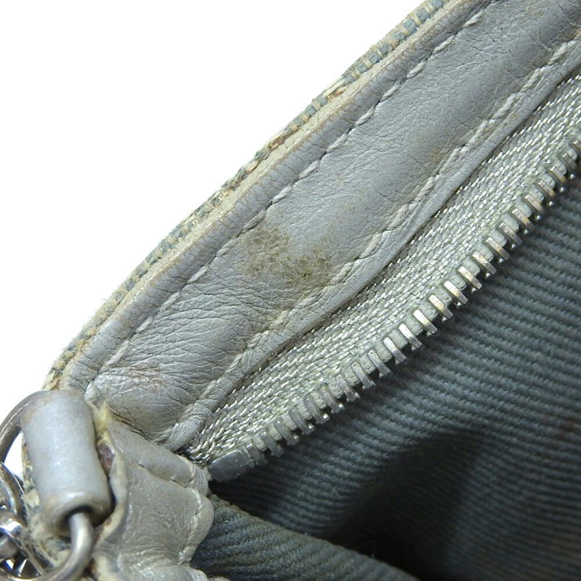 Celine CELINE Macadam Pattern Triomphe Chain Shoulder Pouch Bag Light Blue Size ONE SIZE - 7 Thumbnail