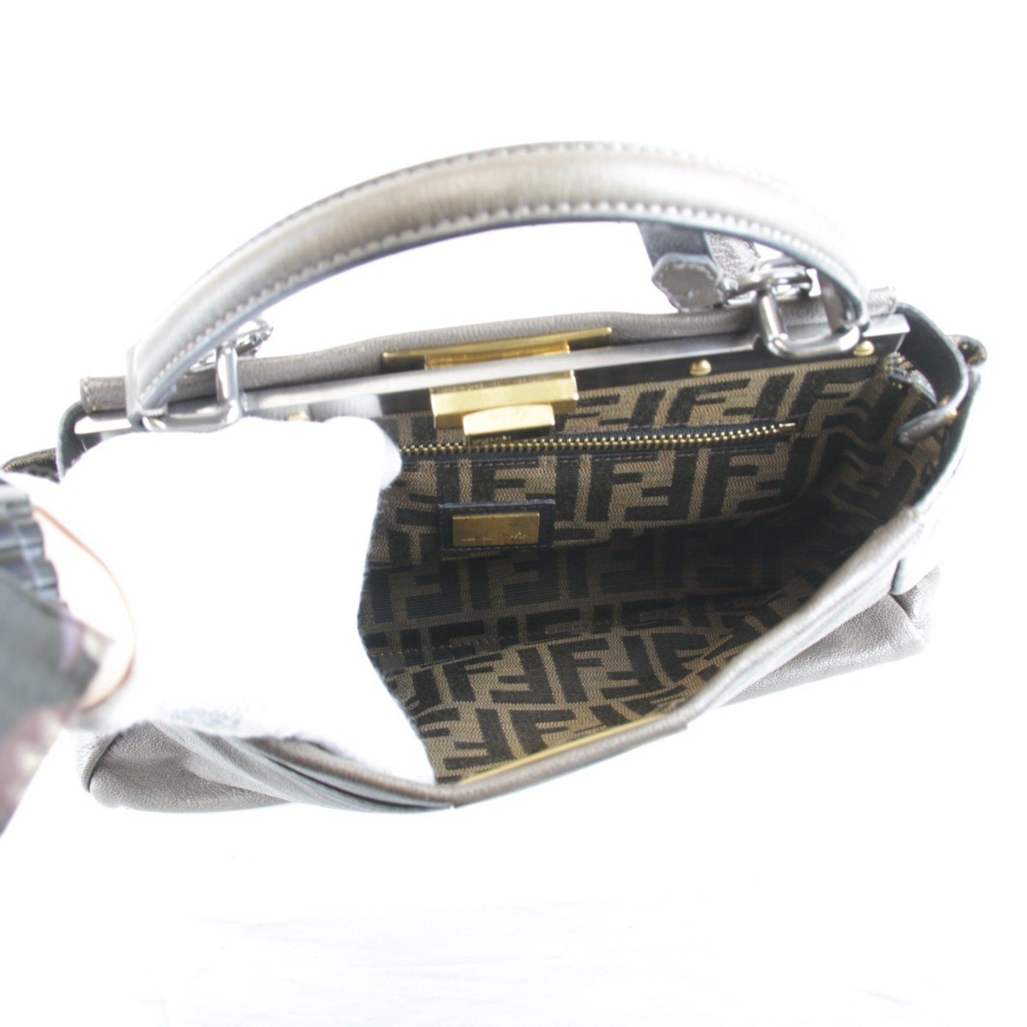 Fendi FENDI Peekaboo 2way handbag leather for women Size ONE SIZE - 8 Thumbnail