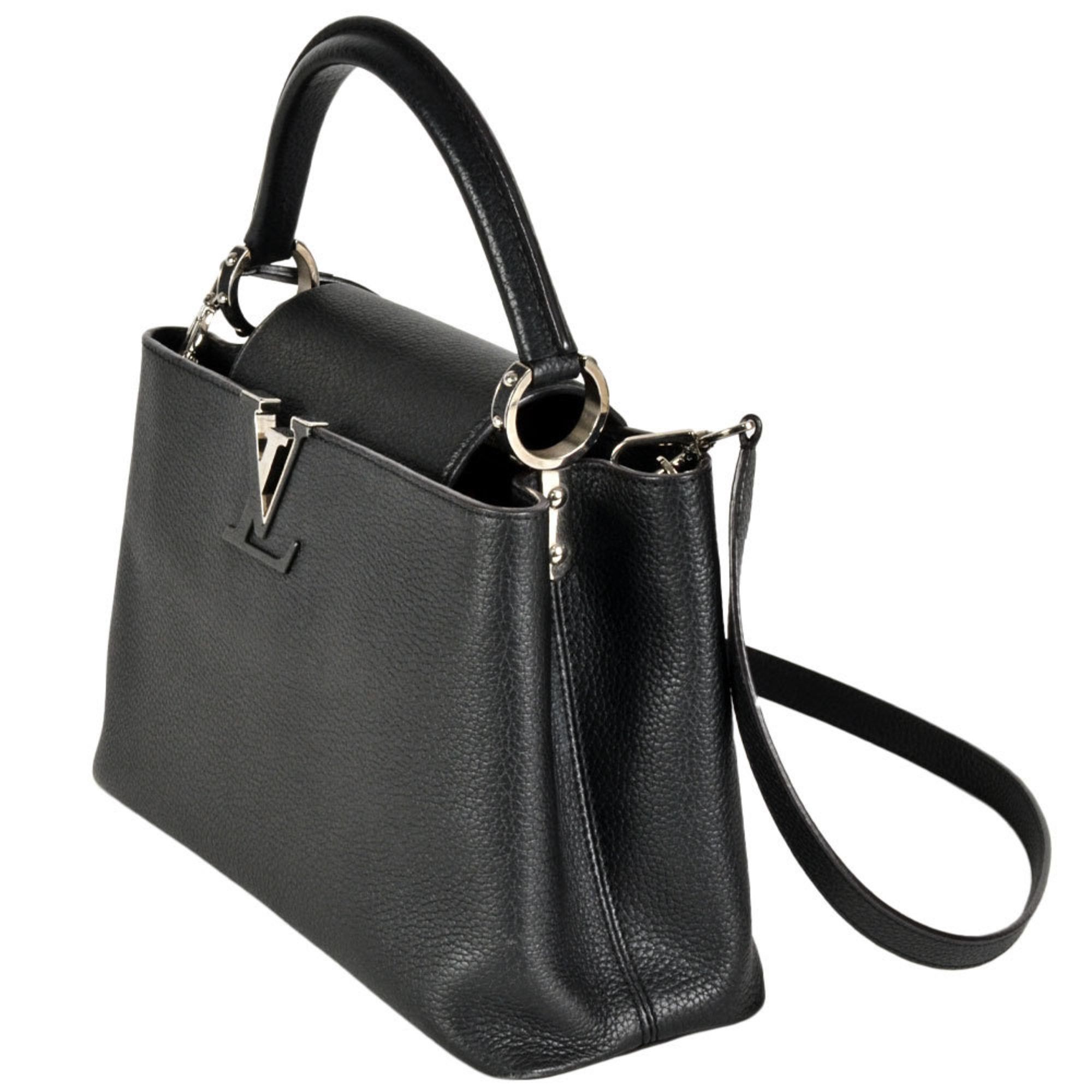 Louis Vuitton Louis Vuitton Capucines MM Handbag Leather M42242 Noir SP4177 Women's Size ONE SIZE - 2 Thumbnail