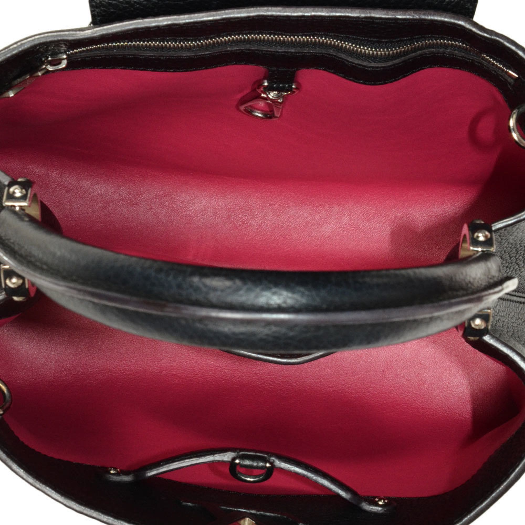 Louis Vuitton Louis Vuitton Capucines MM Handbag Leather M42242 Noir SP4177 Women's Size ONE SIZE - 7 Thumbnail