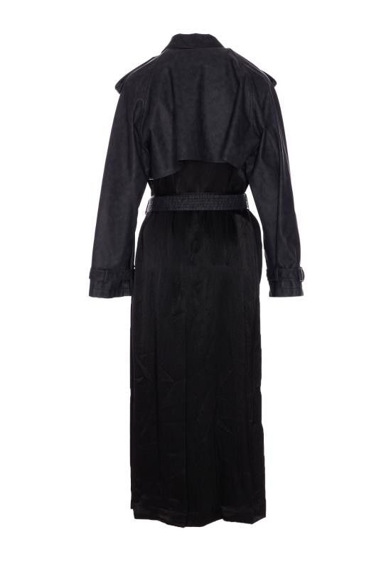 Pinko PINKO Women Trench Coats 104597 A2BVZ99 Black Size S / US 4 / IT 40 - 2 Thumbnail