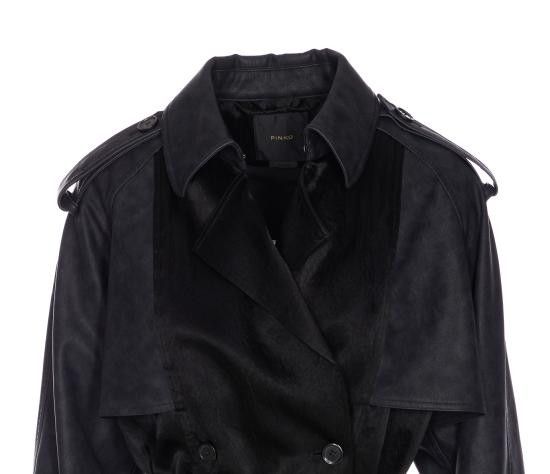 Pinko PINKO Women Trench Coats 104597 A2BVZ99 Black Size XXS / US 00 / IT 34 - 4 Thumbnail
