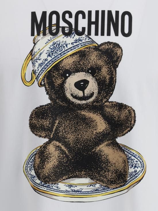 Moschino MOSCHINO Men T-Shirts 252ZZ0716252ZZ5241 1001 WHITE Size US XL / EU 56 / 4 - 3 Thumbnail