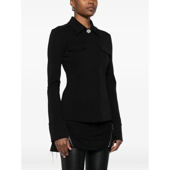 Sportmax SPORTMAX Women Jackets WELLS 117 001 BLACK Size S / US 4 / IT 40 - 4 Thumbnail