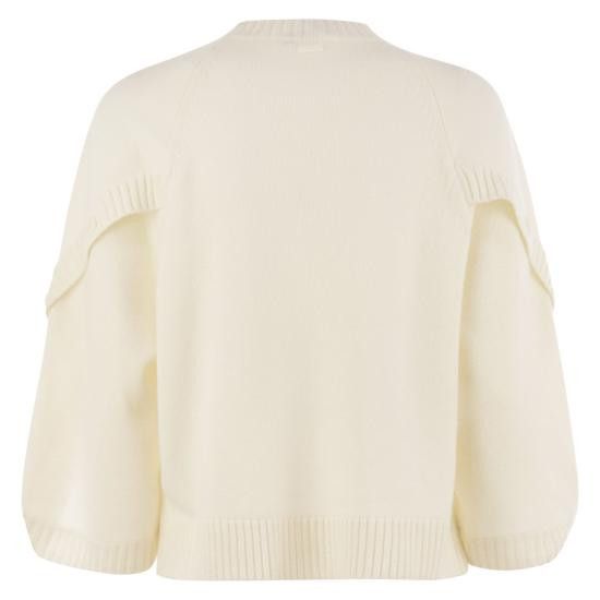 Max Mara MAX MARA Women Sweater 2521366021600 WHITE Size S / US 4 / IT 40 - 2 Thumbnail