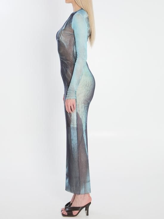 Jean Paul Gaultier JEAN PAUL GAULTIER Women Mid Skirts W DR027 BLUE Size S / US 4 / IT 40 - 3 Thumbnail