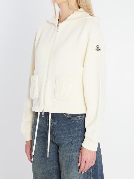 Moncler MONCLER Women Sweater K20938G00002 WHITE Size XS / US 0-2 / IT 36-38 - 2 Thumbnail