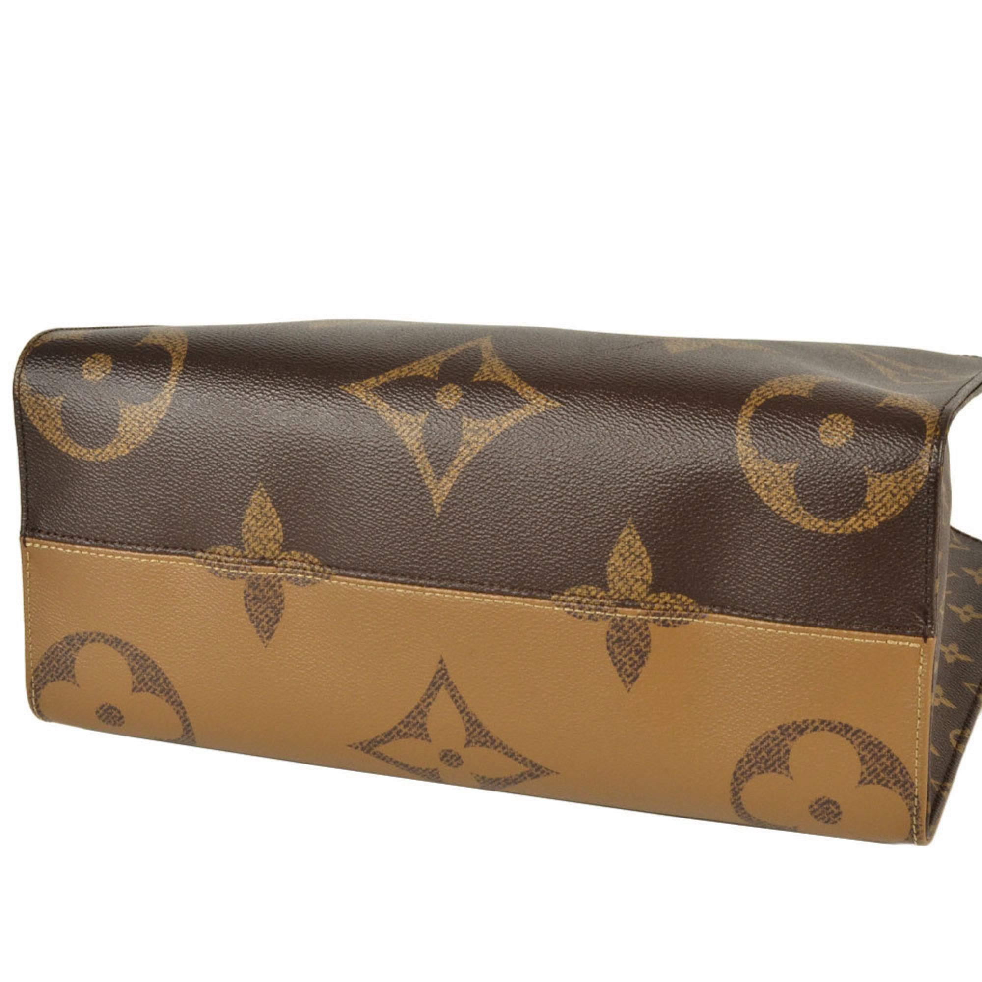 LOUIS VUITTON On the Go MM Tote Bag Monogram Giant M45321 Brown TR2270 Reverse Women's