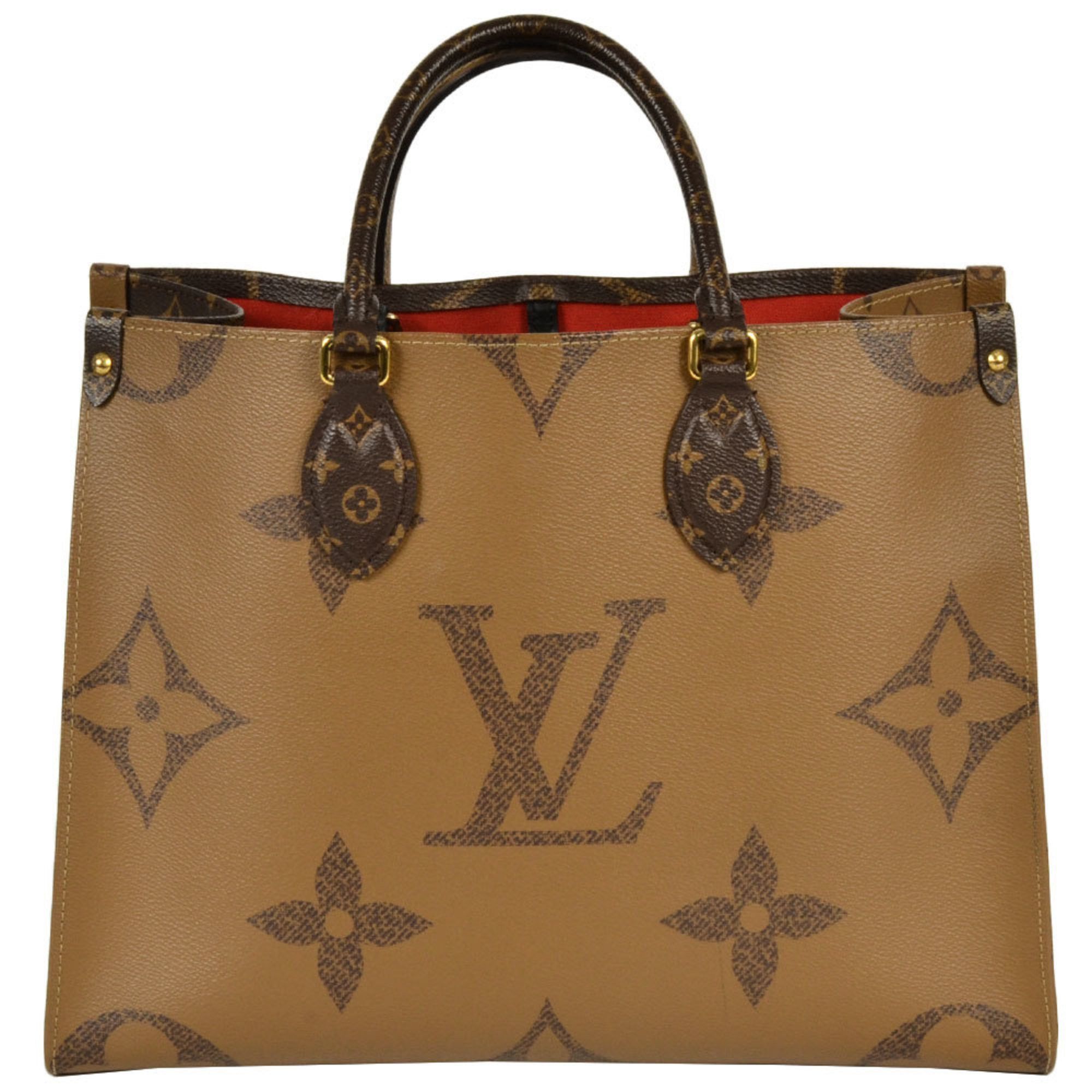 LOUIS VUITTON On the Go MM Tote Bag Monogram Giant M45321 Brown TR2270 Reverse Women's