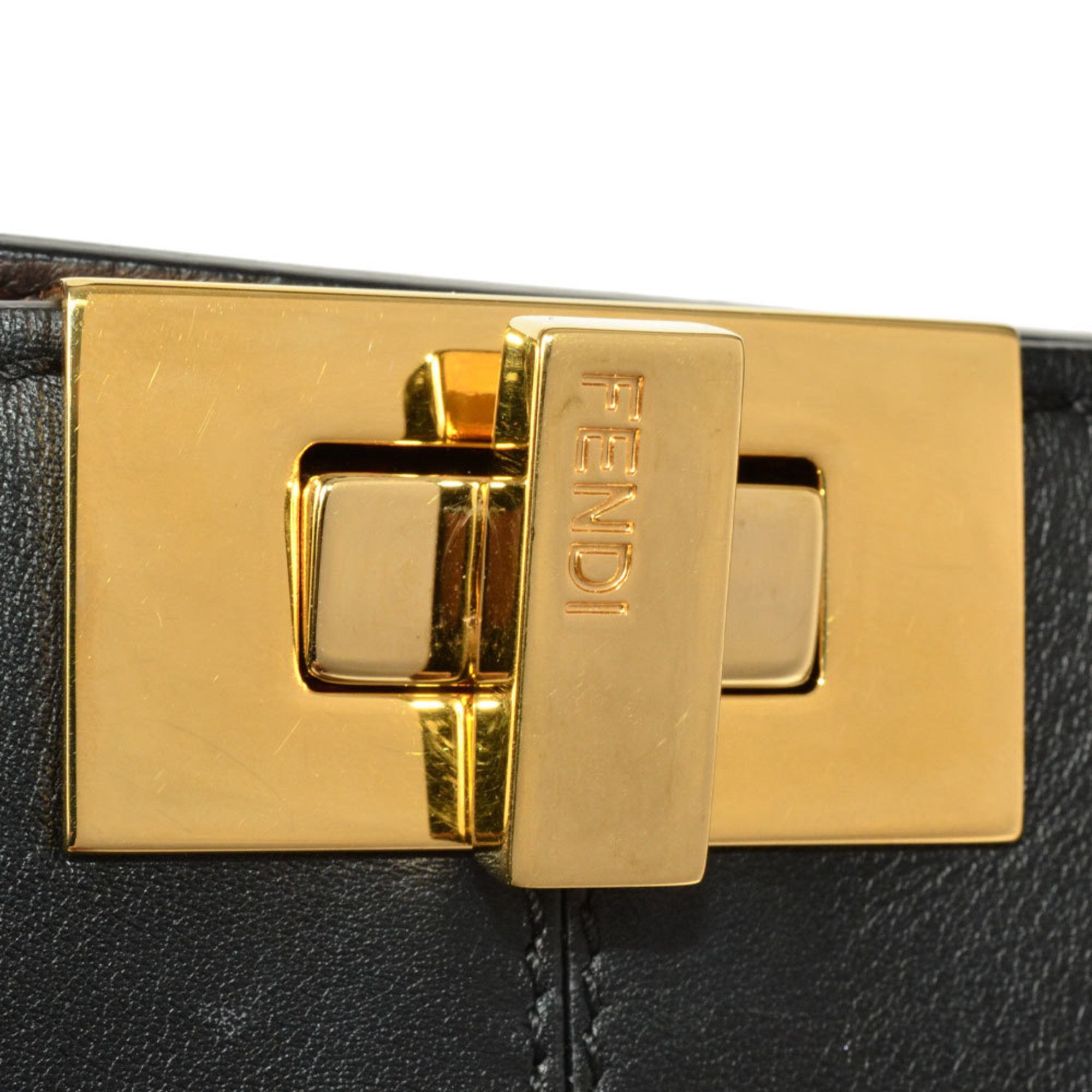 Fendi FENDI Peekaboo X-Lite Regular Handbag Leather 8BN310 Black Women's Size ONE SIZE - 6 Thumbnail