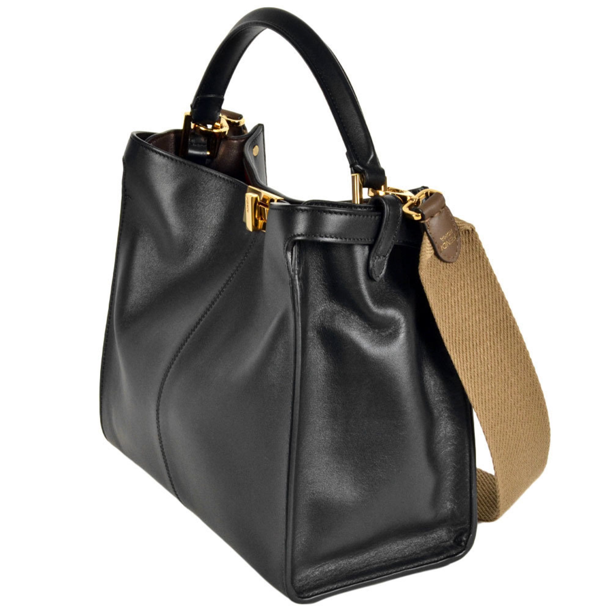 Fendi FENDI Peekaboo X-Lite Regular Handbag Leather 8BN310 Black Women's Size ONE SIZE - 2 Thumbnail