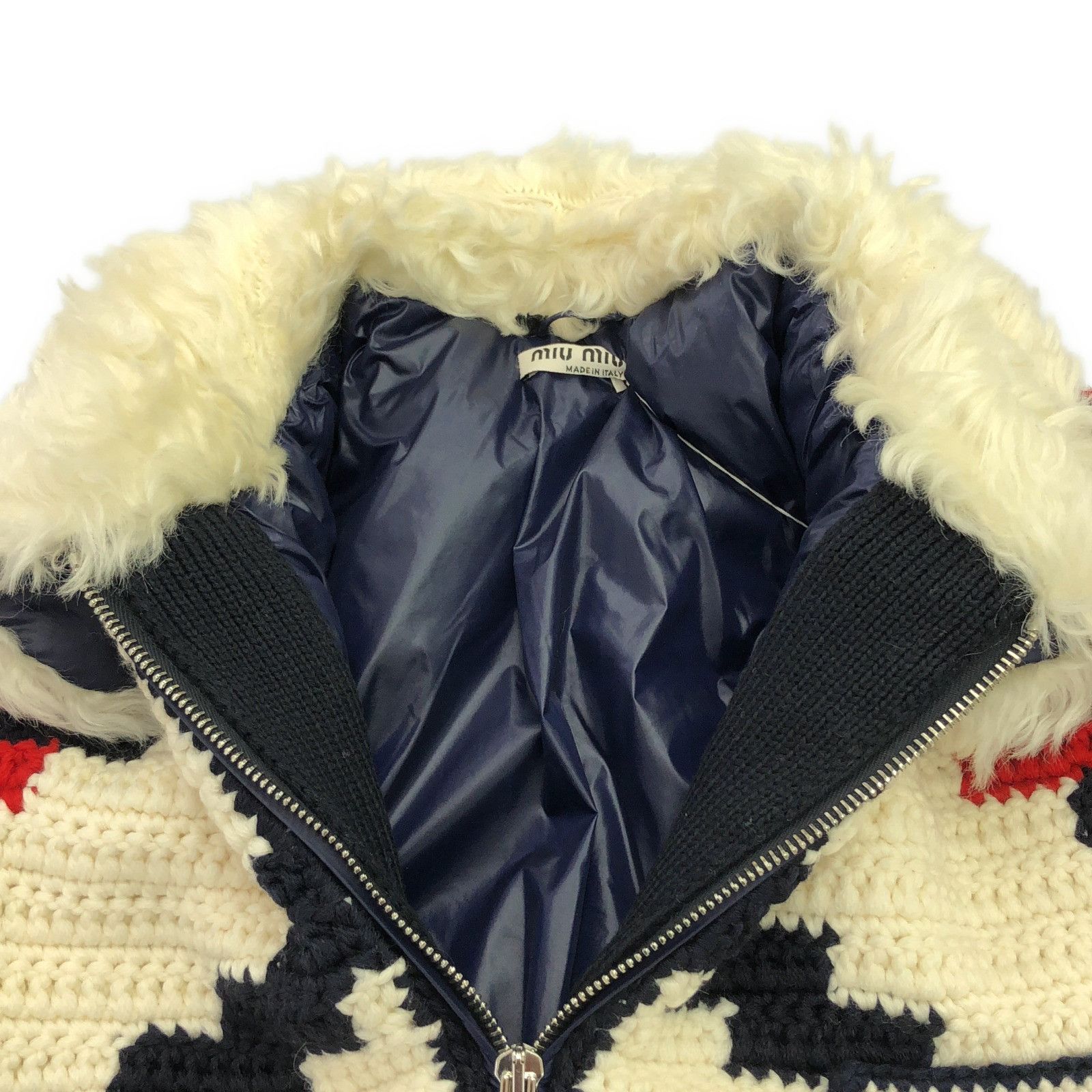 Miu Miu Miu Miu Miu Miu ML802 1ZVW Wool Jacket Natural Material Outerwear ML802 1ZVW Size ONE SIZE - 9 Thumbnail