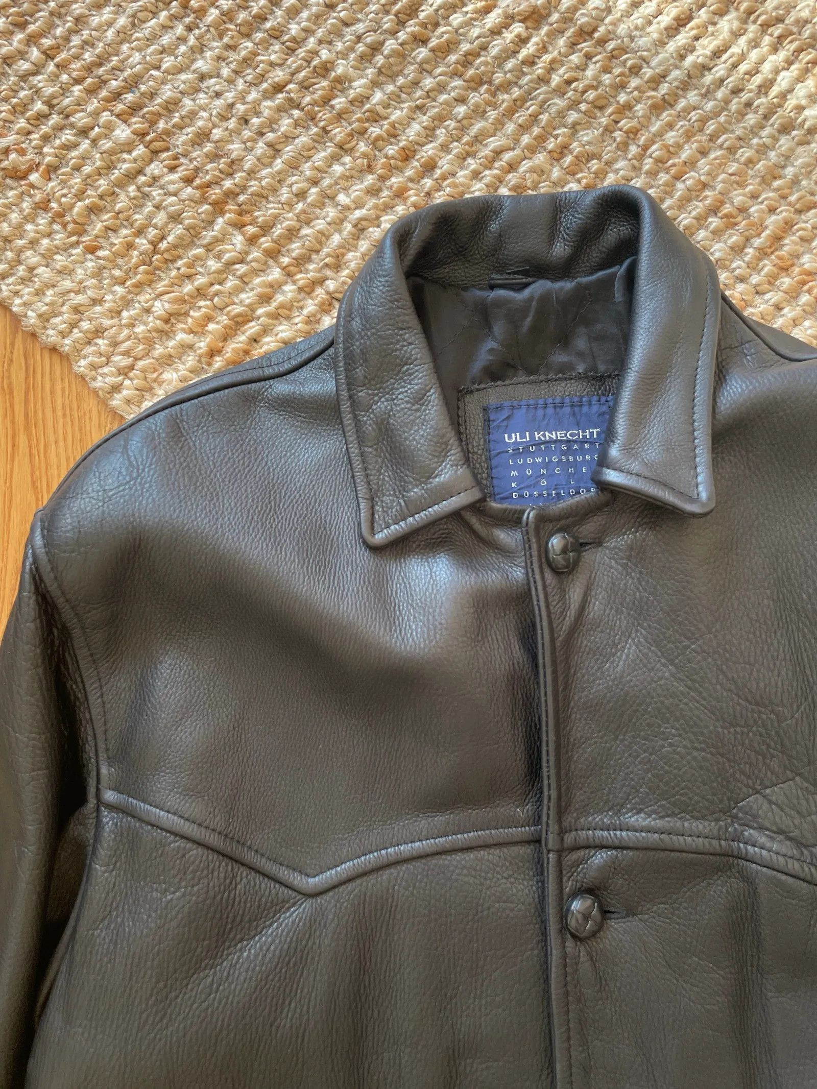 Vintage Uli Knecht Leather Jacket Size US L / EU 52-54 / 3 - 4 Thumbnail