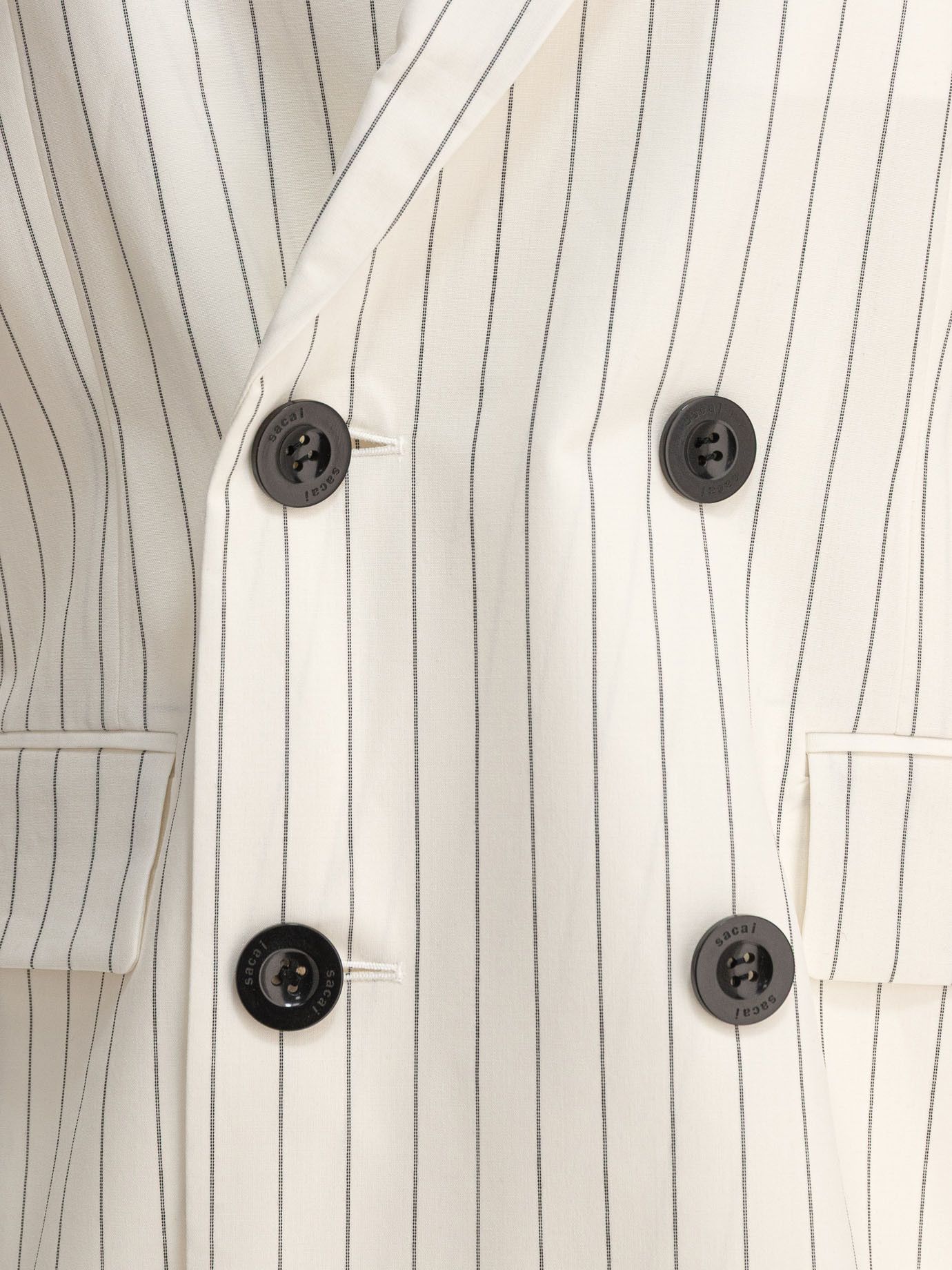 Sacai Balzer Double-Breasted Wool And Silk Size M / US 6-8 / IT 42-44 - 3 Thumbnail
