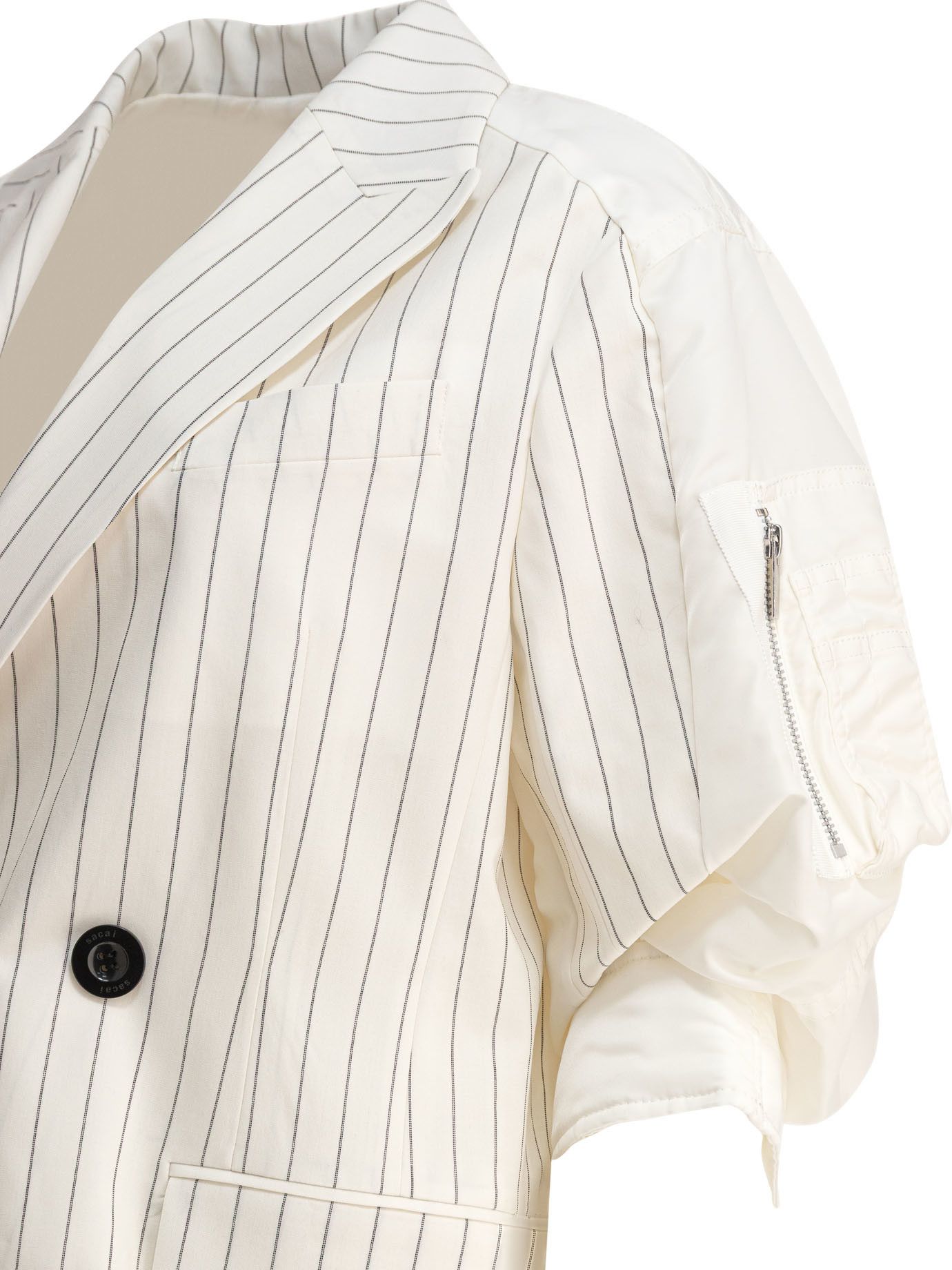 Sacai Balzer Double-Breasted Wool And Silk Size L / US 10 / IT 46 - 4 Thumbnail