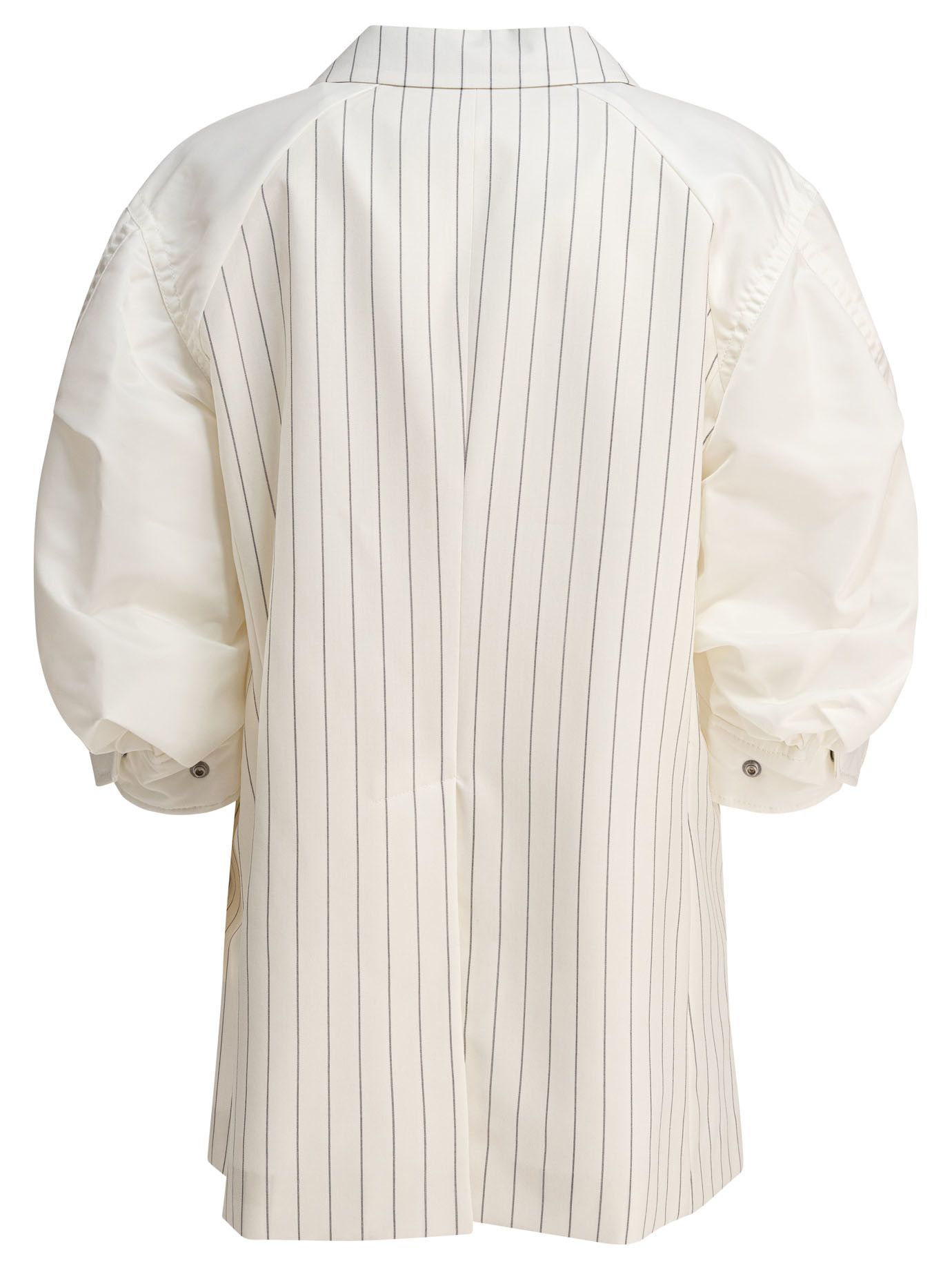 Sacai Balzer Double-Breasted Wool And Silk Size L / US 10 / IT 46 - 2 Thumbnail