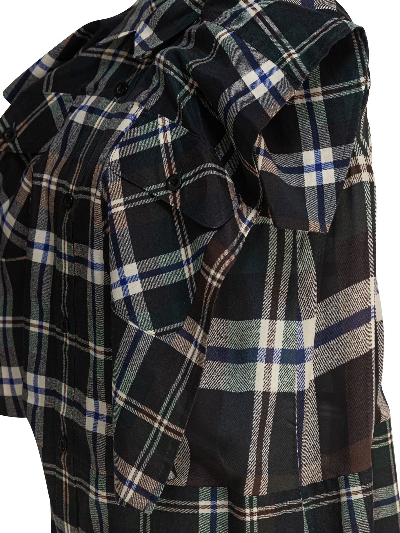 Sacai Plaid Print Dress Size S / US 4 / IT 40 - 4 Thumbnail