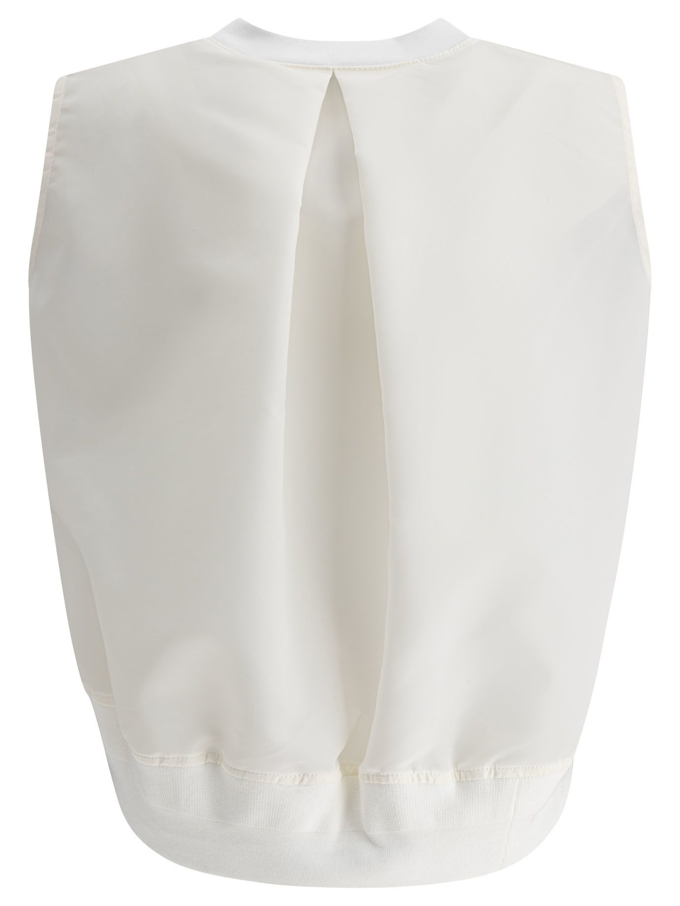 Sacai Cotton Jersey And Nylon Twill Tank Top Size M / US 6-8 / IT 42-44 - 2 Thumbnail