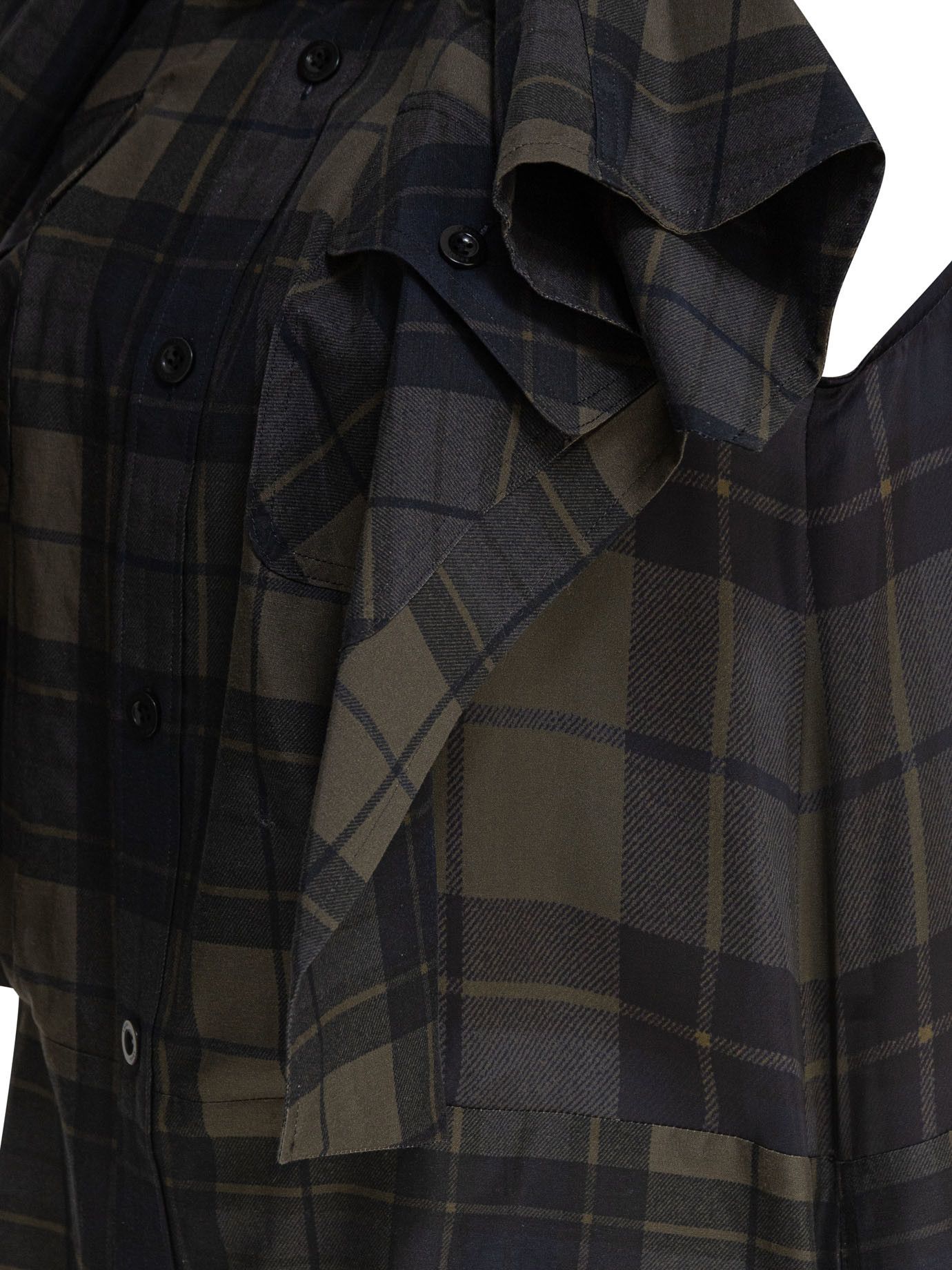 Sacai Plaid Print Dress Size S / US 4 / IT 40 - 4 Thumbnail