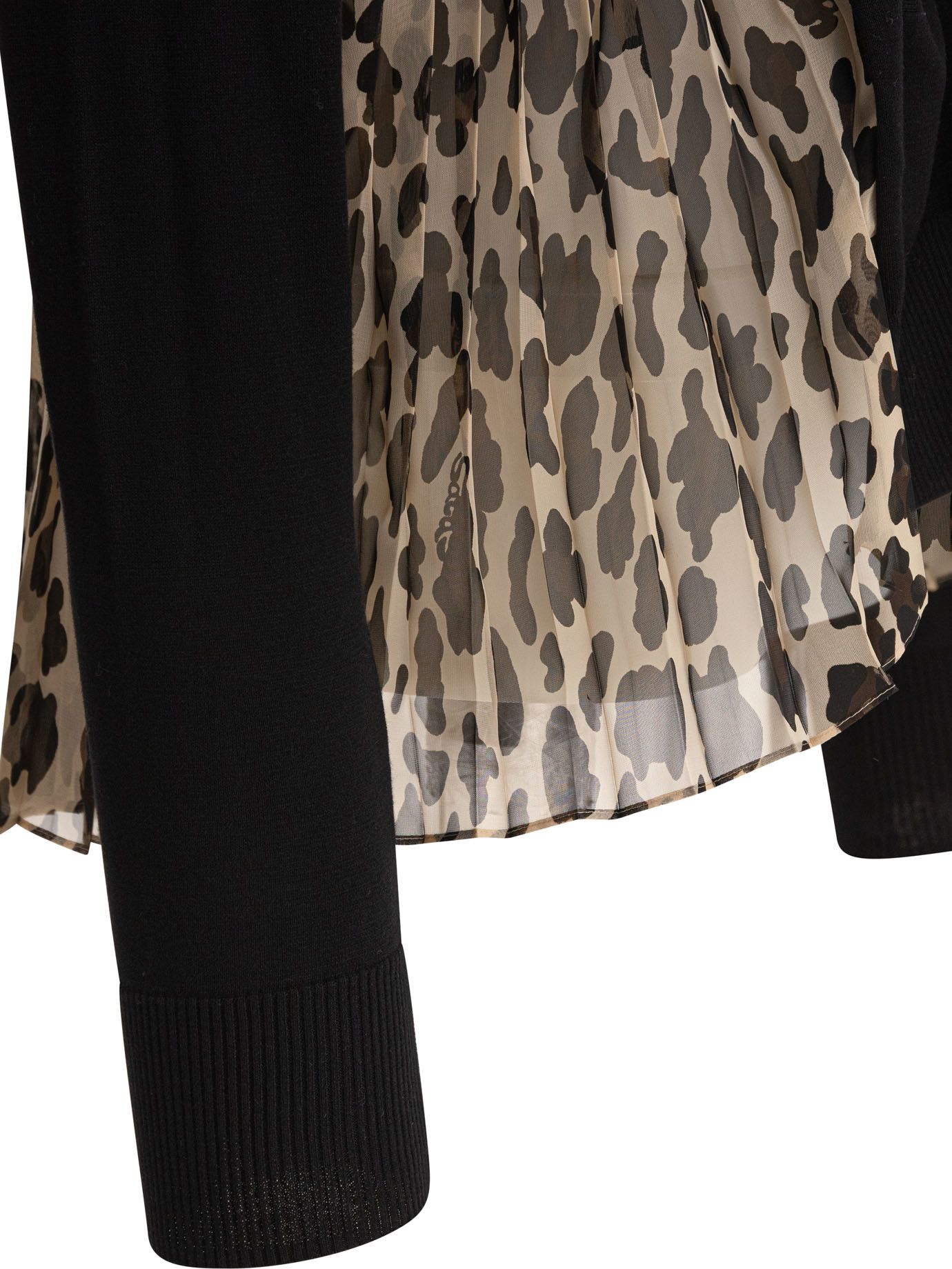 Sacai Leopard Print X Knit Cardigan | Grailed