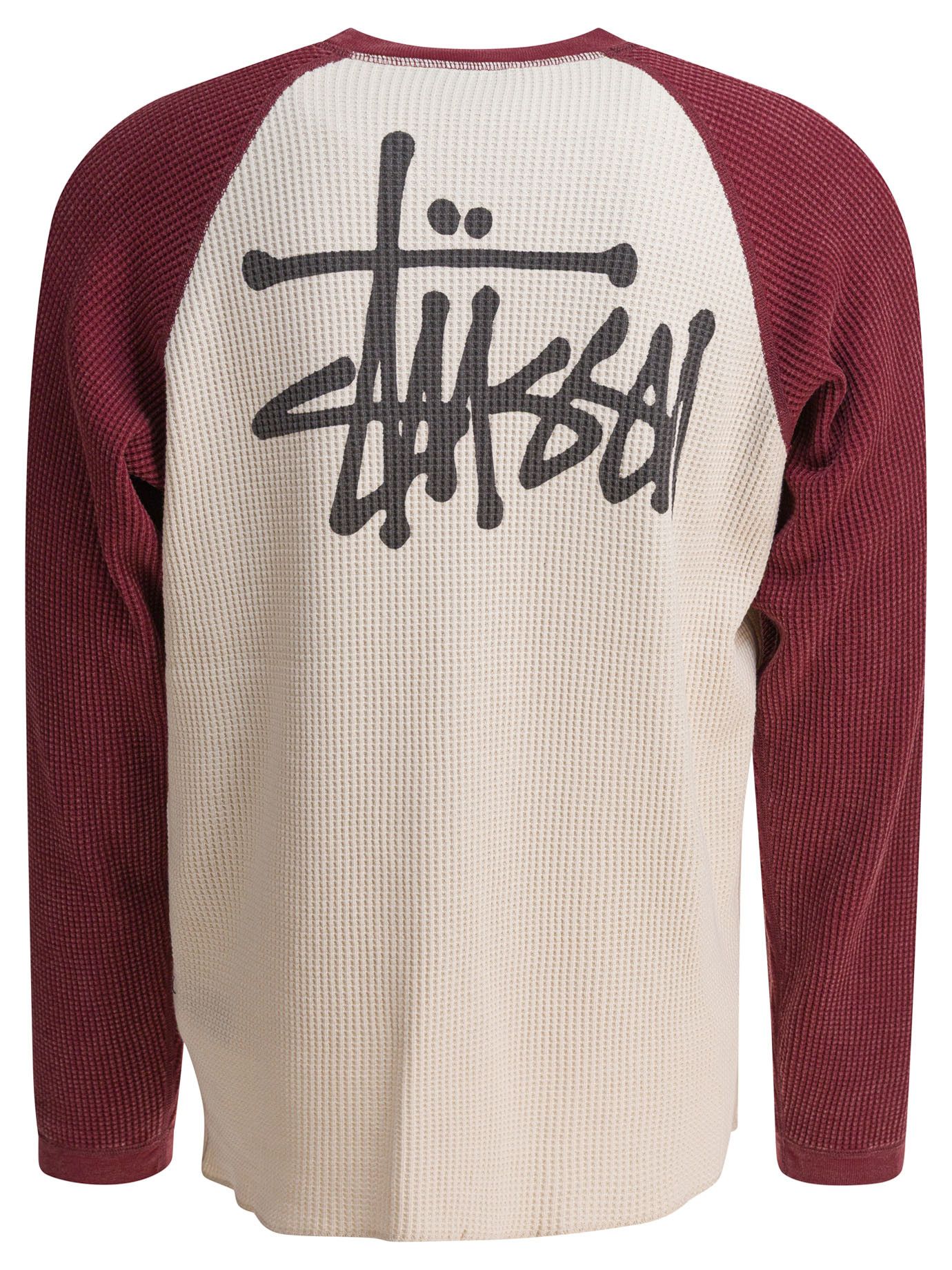 stussy RAGLAN THERMAL 2 TONE Mサイズ Raglan Thermal 2 Tone in Off White