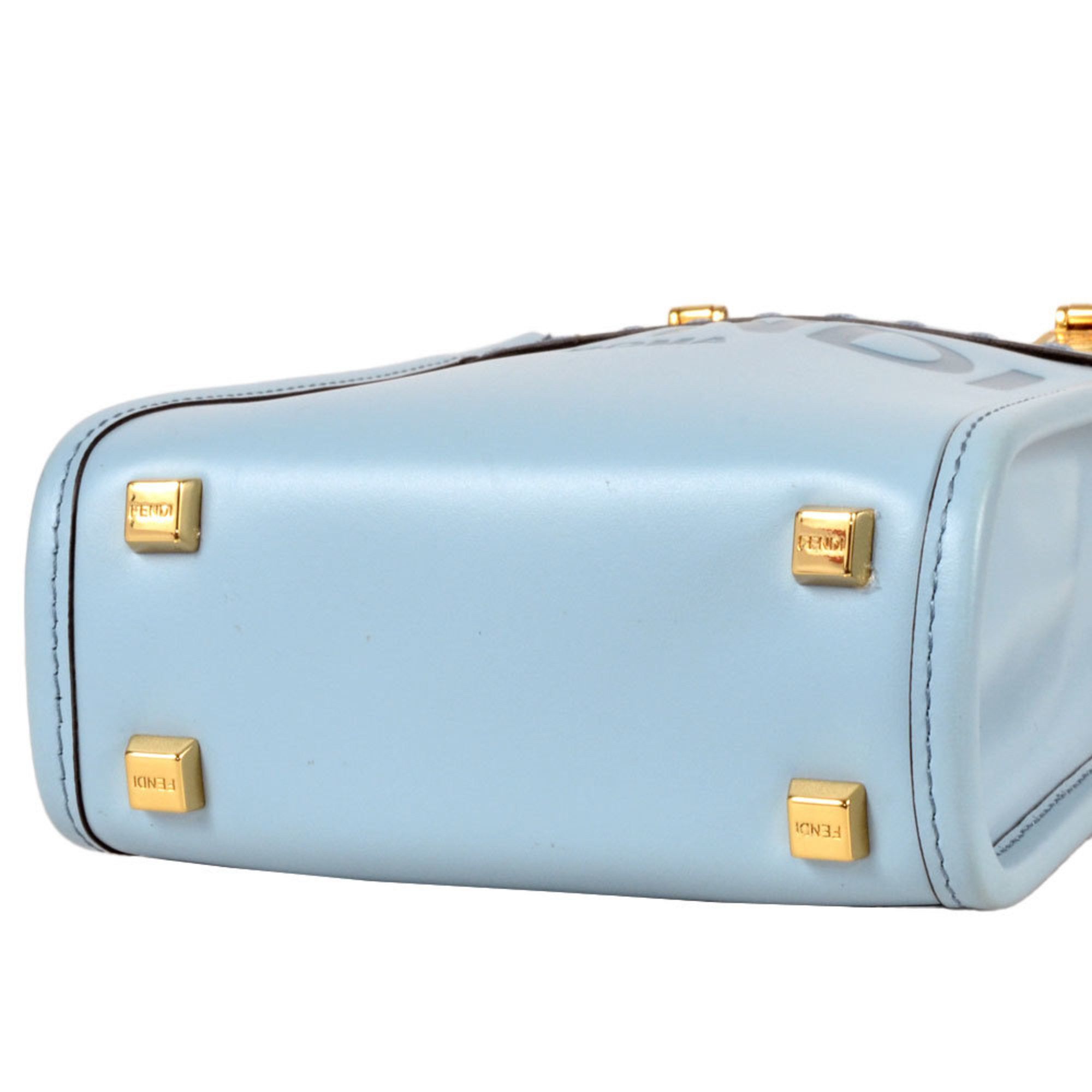 Fendi FENDI Sunshine Shopper Mini Handbag Leather 8BS051 Blue Shoulder Bag Women's Size ONE SIZE - 4 Thumbnail