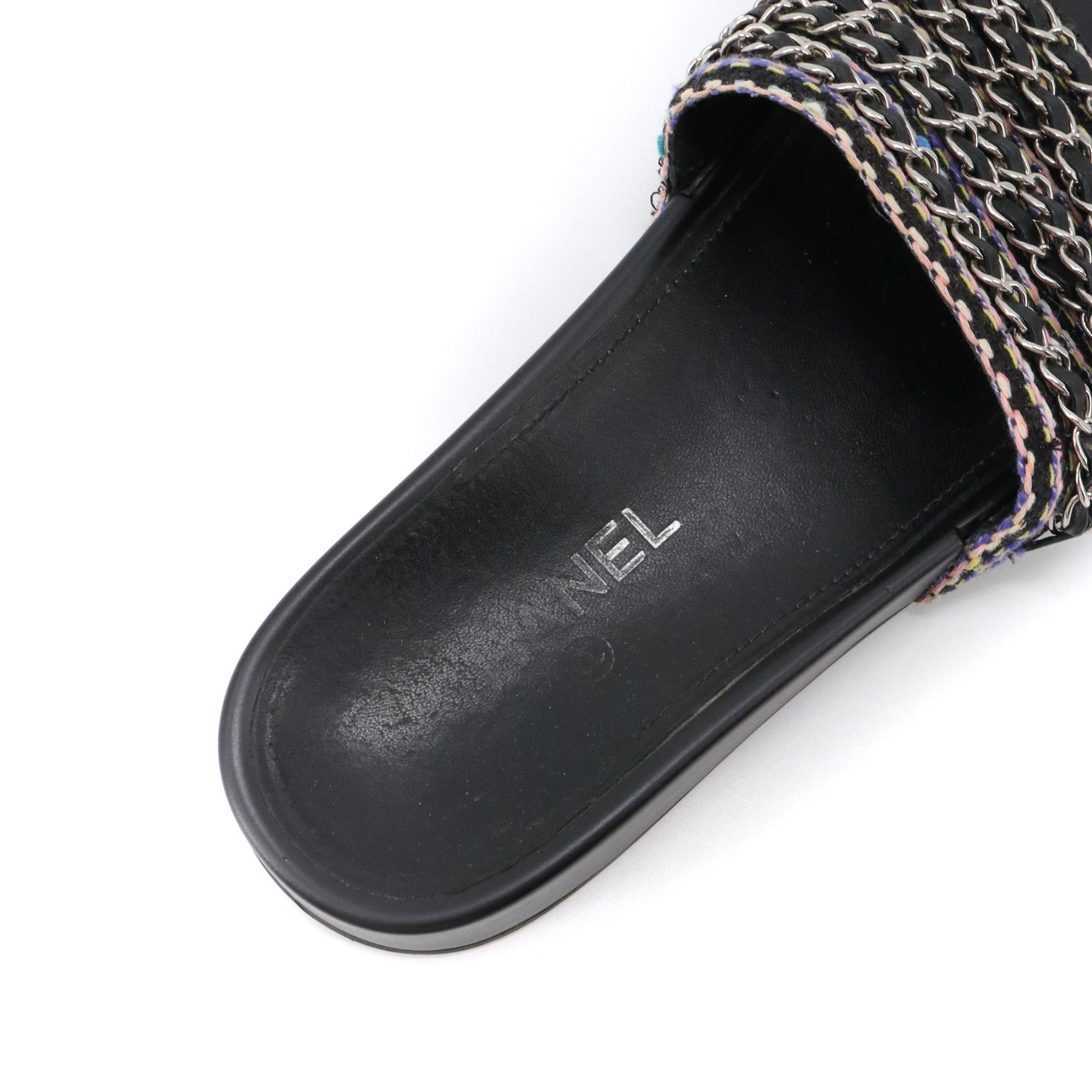 Chanel CHANEL - Chanel Tropiconic sandals in multicolored tweed and leather (Size 38) Size US 7 / IT 37 - 4 Thumbnail