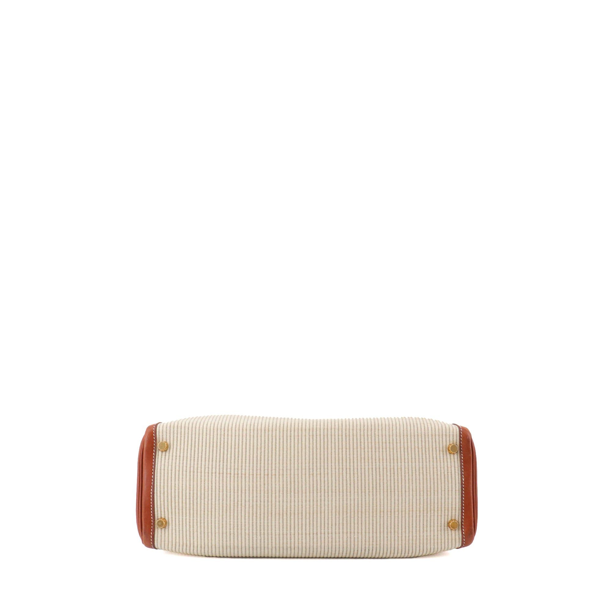 Hermes HERMÈS - Kelly 32 Hermès handbag in barenia leather and nylon Size ONE SIZE - 4 Thumbnail