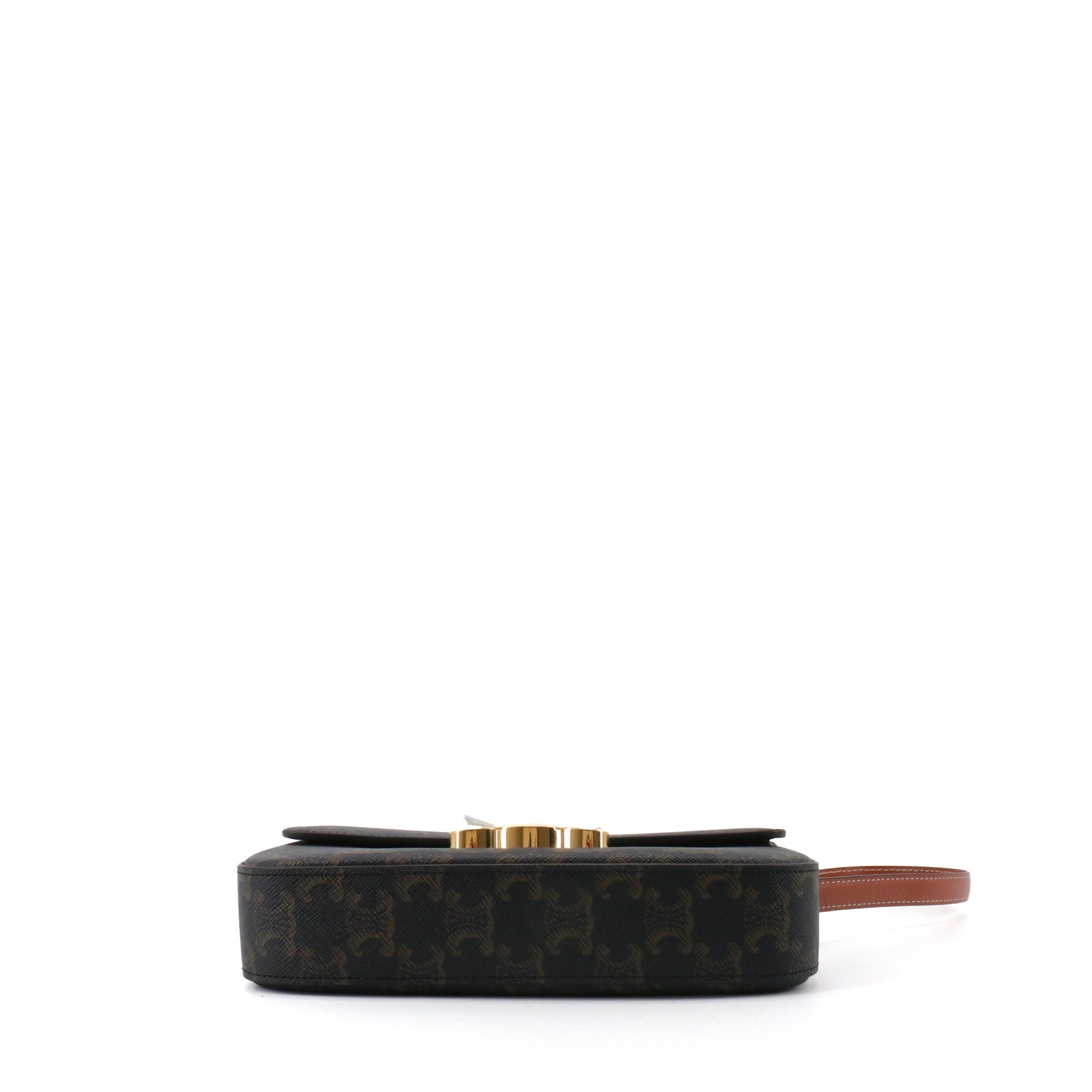 Celine CELINE - Claude Celine shoulder bag in monogrammed Triomphe coated canvas Size ONE SIZE - 3 Thumbnail