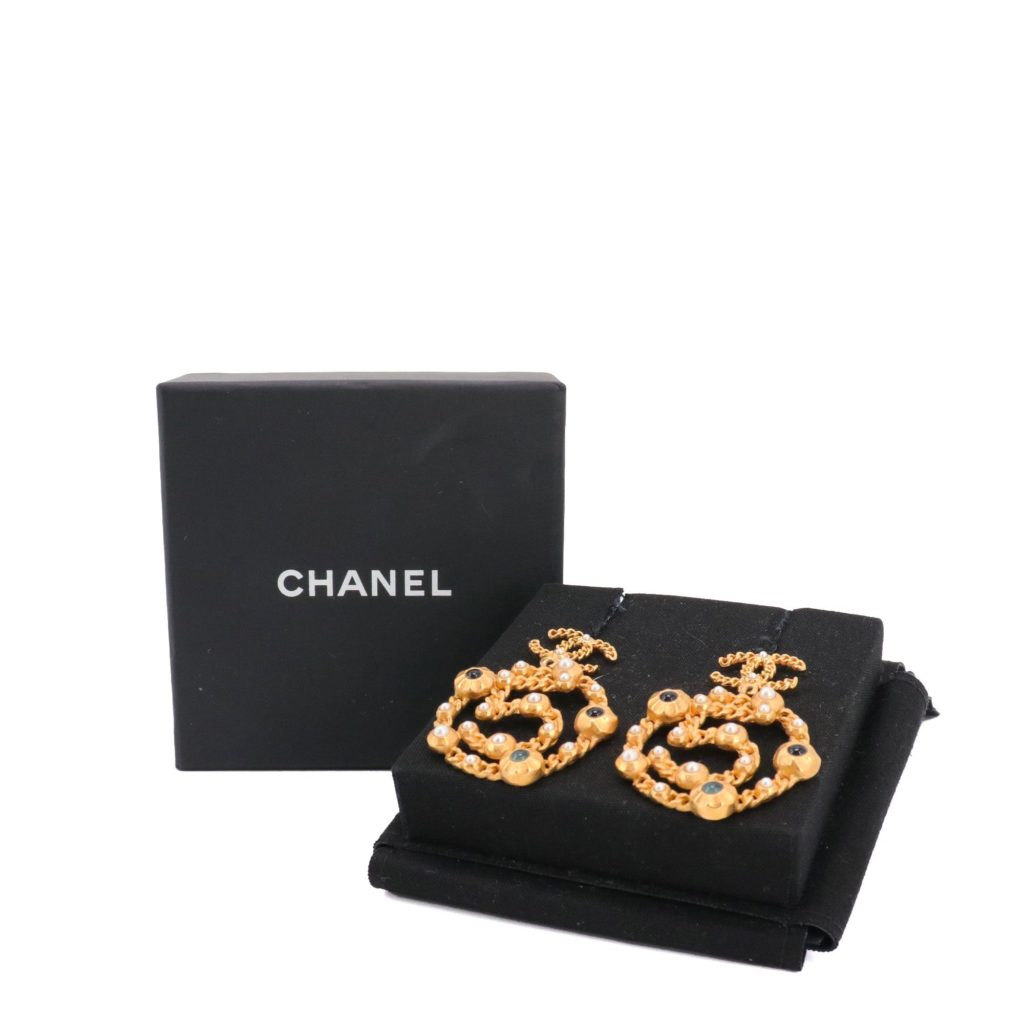 Chanel CHANEL - Chanel 5 earrings in gold metal Size ONE SIZE - 4 Thumbnail