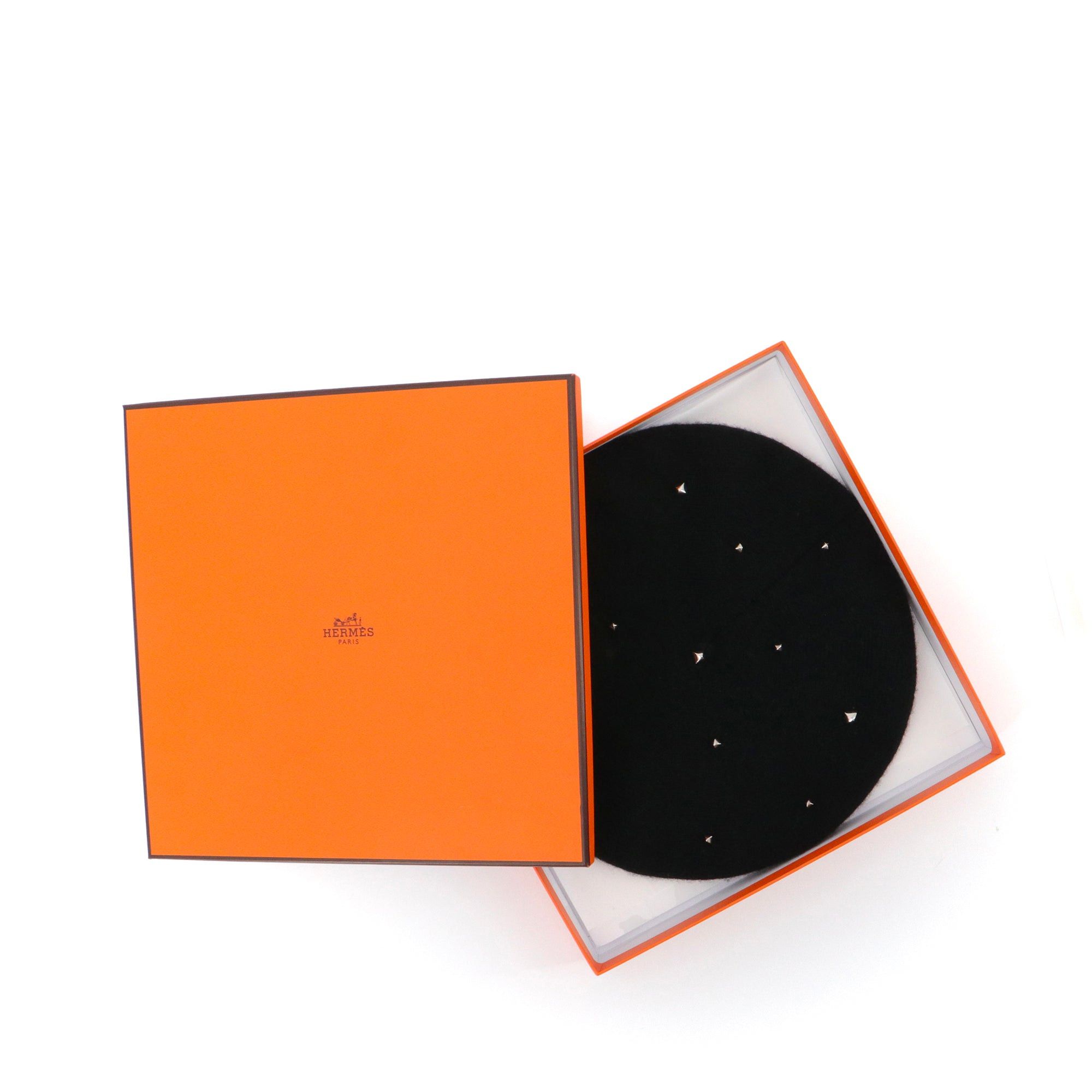 Hermes HERMÈS - Hermès Darling Beret in Black Cashmere (S) Size ONE SIZE - 4 Thumbnail
