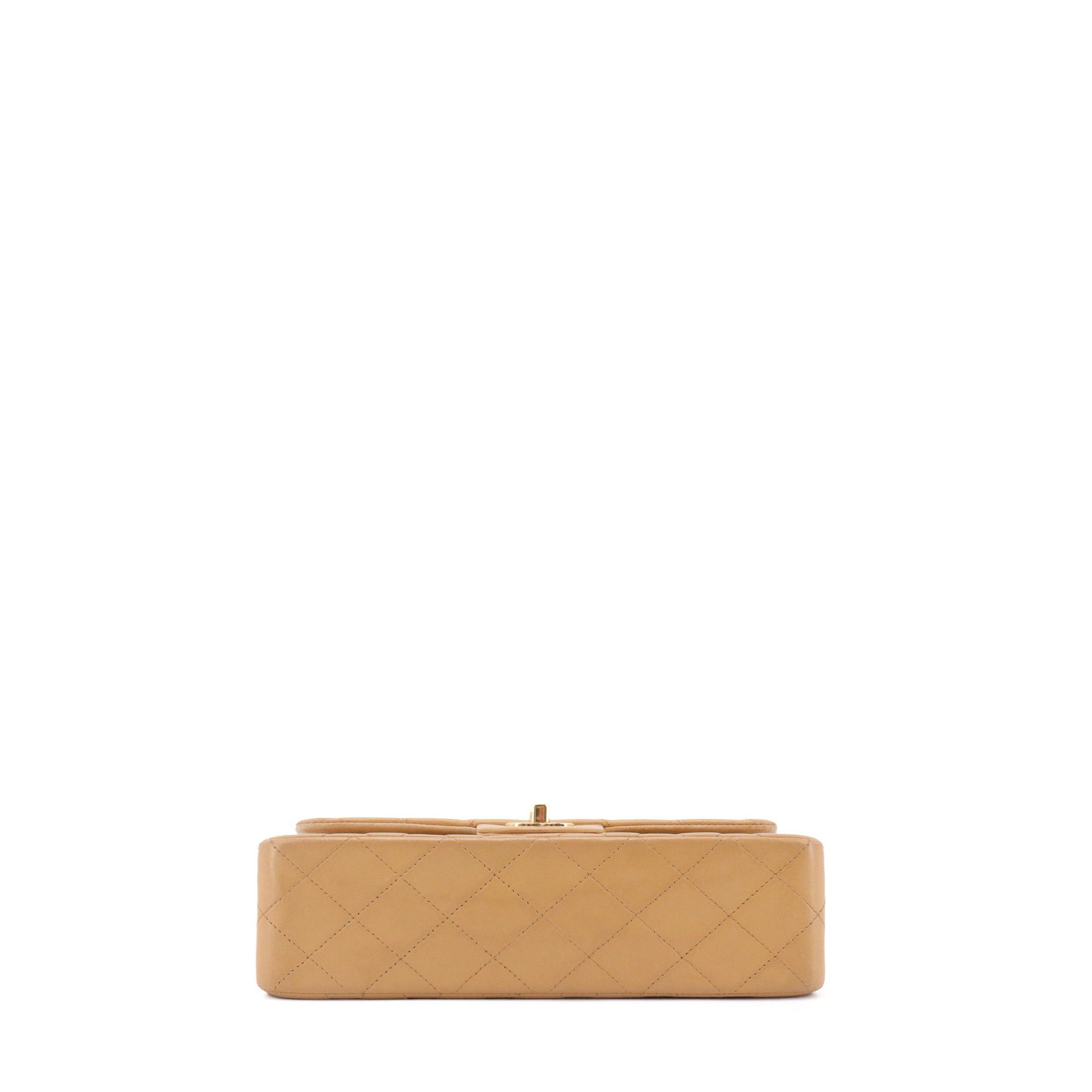 Chanel CHANEL - Chanel Classic/Timeless small handbag in vintage beige smooth leather Size ONE SIZE - 4 Thumbnail