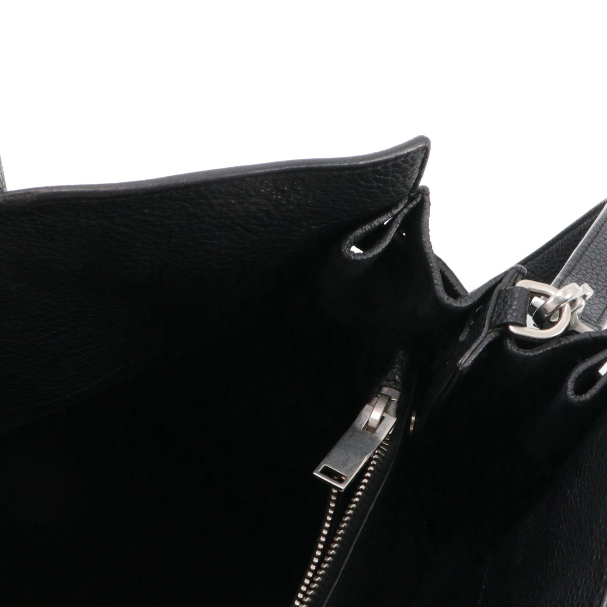 Saint Laurent Paris SAINT LAURENT - Small Saint Laurent Day Bag in black grained leather Size ONE SIZE - 8 Thumbnail