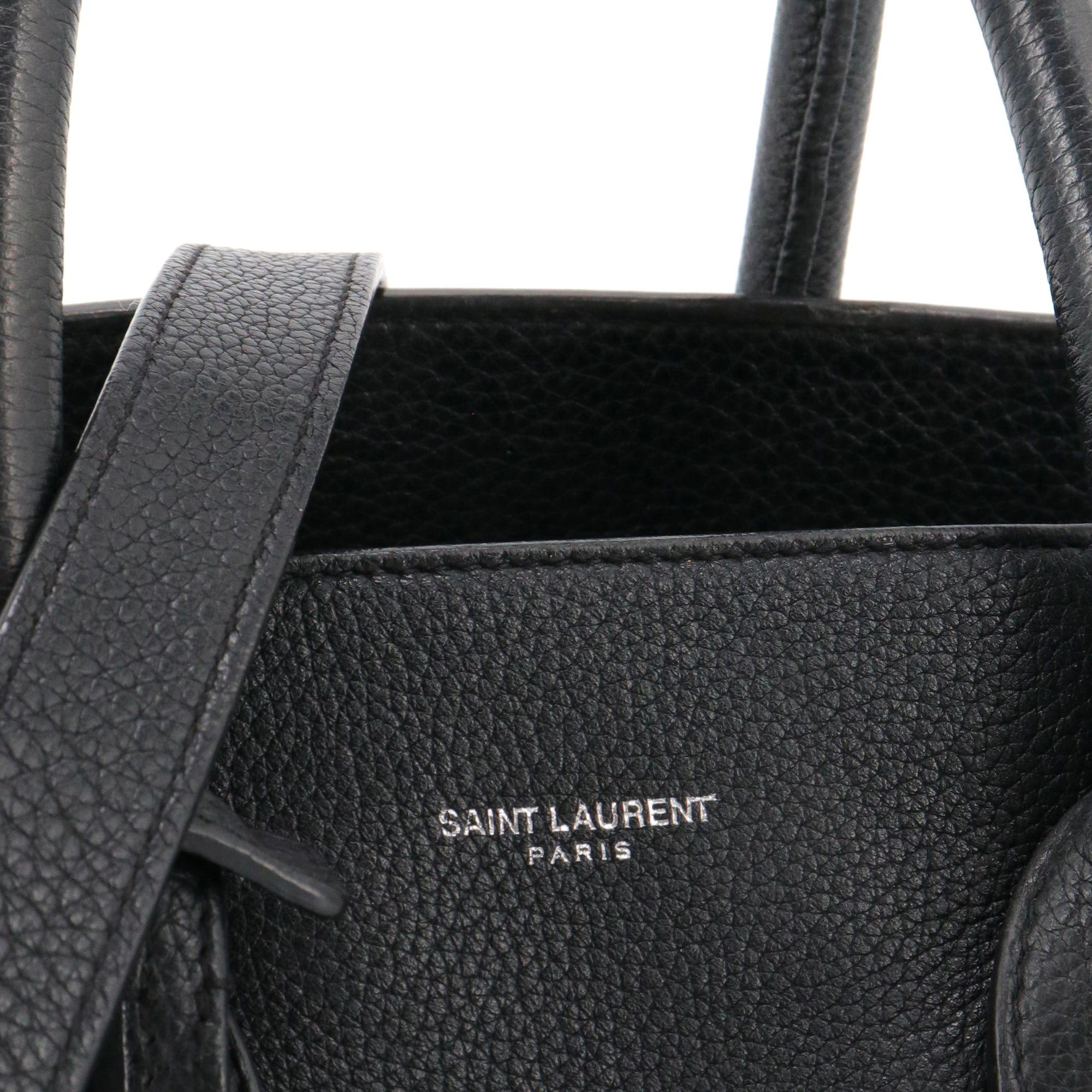Saint Laurent Paris SAINT LAURENT - Small Saint Laurent Day Bag in black grained leather Size ONE SIZE - 5 Thumbnail