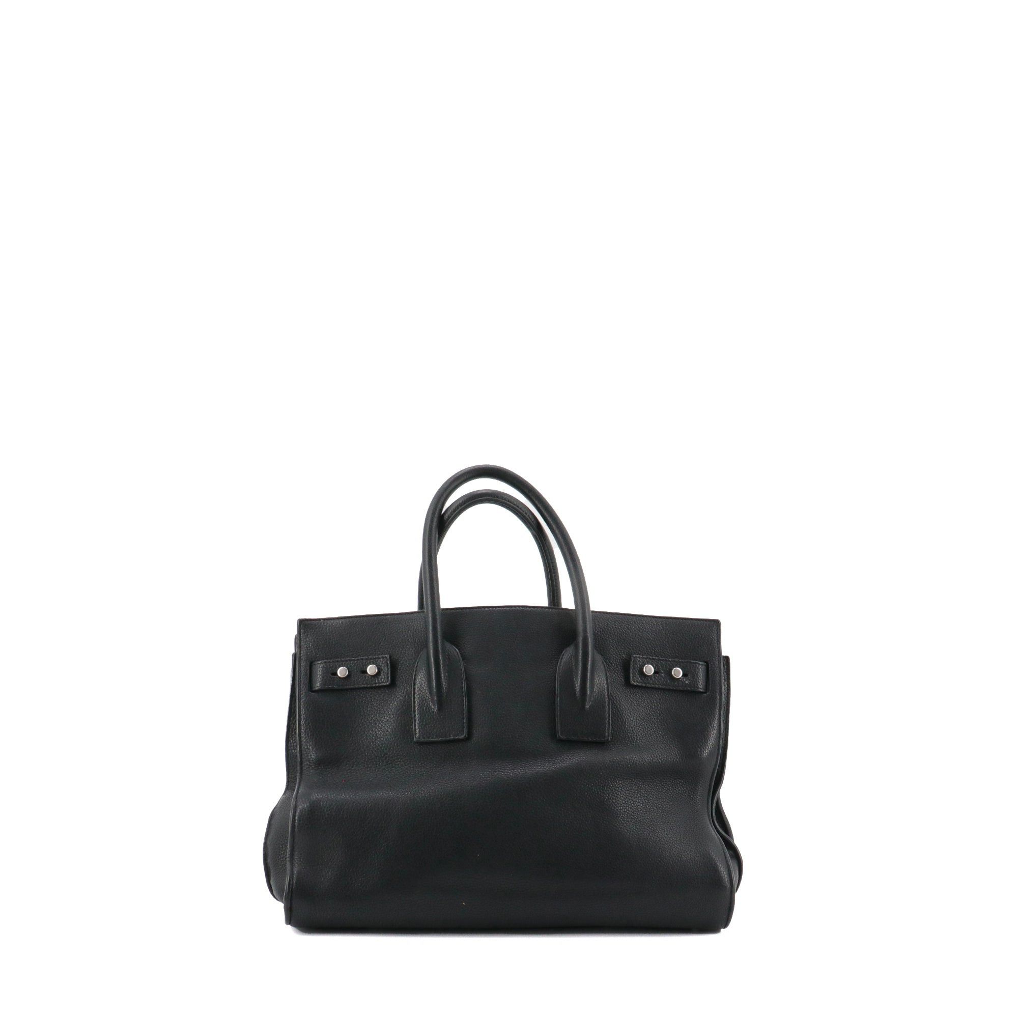 Saint Laurent Paris SAINT LAURENT - Small Saint Laurent Day Bag in black grained leather Size ONE SIZE - 3 Thumbnail