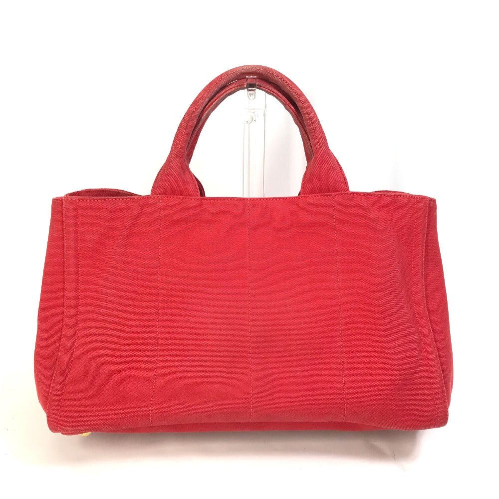 Prada Prada Triangle Logo Plate Canapa Gm Bijoux Handbag Tote Bag Canvas Women Red Size ONE SIZE - 2 Thumbnail