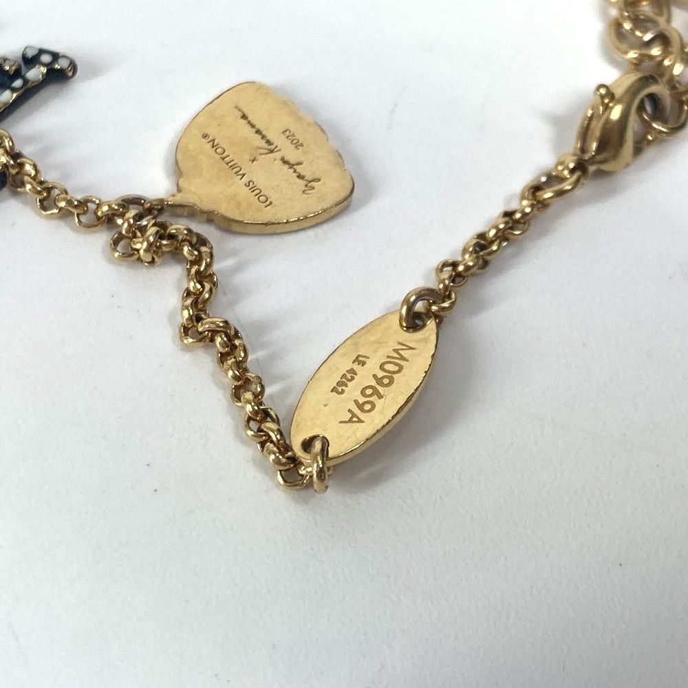 Louis Vuitton Louis Vuitton M0969A Lv X Yk Yayoi Kusama Collaboration Polka Dots Pumpkin Brasseries Iconic Accessories Chain Bracelet Metal Women Black Size ONE SIZE - 6 Thumbnail