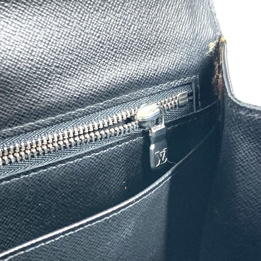 Louis Vuitton Louis Vuitton M30782 Taiga Selenga. Briefcase Strap Flap Pouch Clutch Bag Zippered Carrying Case Leather Men Aldouise Black Size ONE SIZE - 12 Thumbnail
