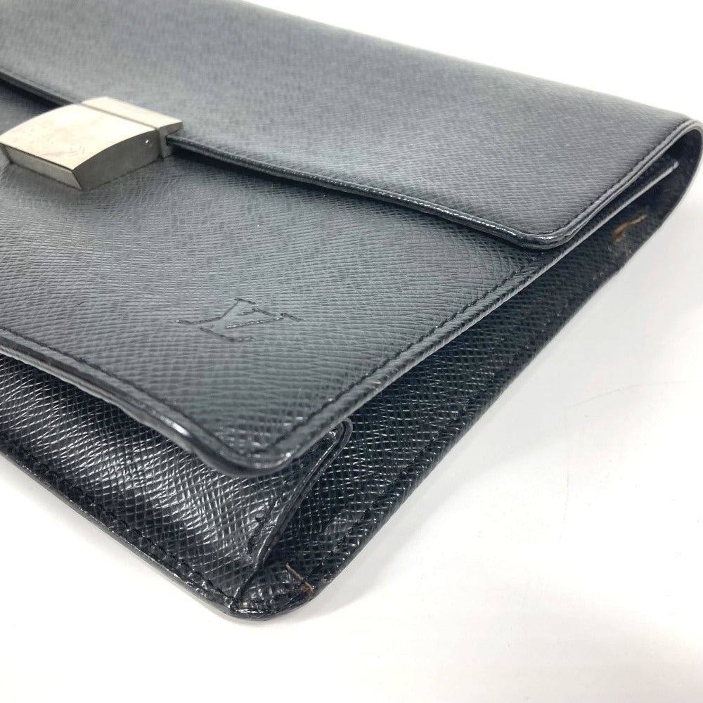 Louis Vuitton Louis Vuitton M30782 Taiga Selenga. Briefcase Strap Flap Pouch Clutch Bag Zippered Carrying Case Leather Men Aldouise Black Size ONE SIZE - 8 Thumbnail