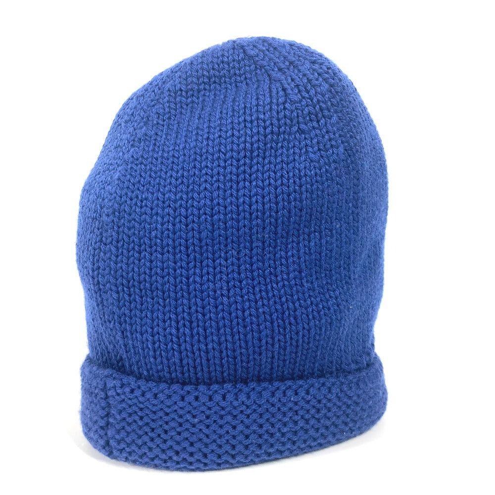 Fendi Fendi Logo Ff Beanie Chapeau Knitted Hat Knit Cap Wool Unisex Blue Size ONE SIZE - 2 Thumbnail