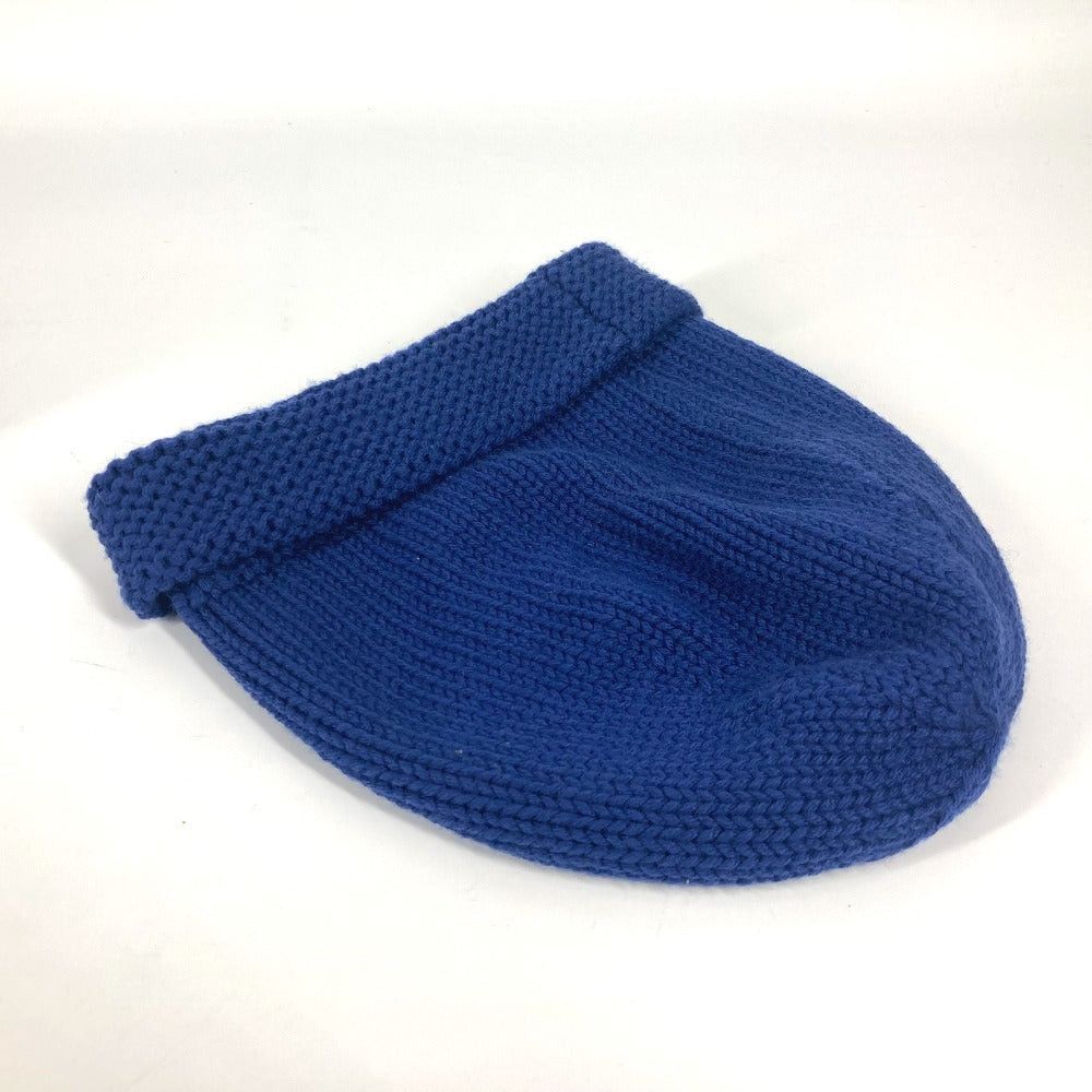 Fendi Fendi Logo Ff Beanie Chapeau Knitted Hat Knit Cap Wool Unisex Blue Size ONE SIZE - 8 Thumbnail