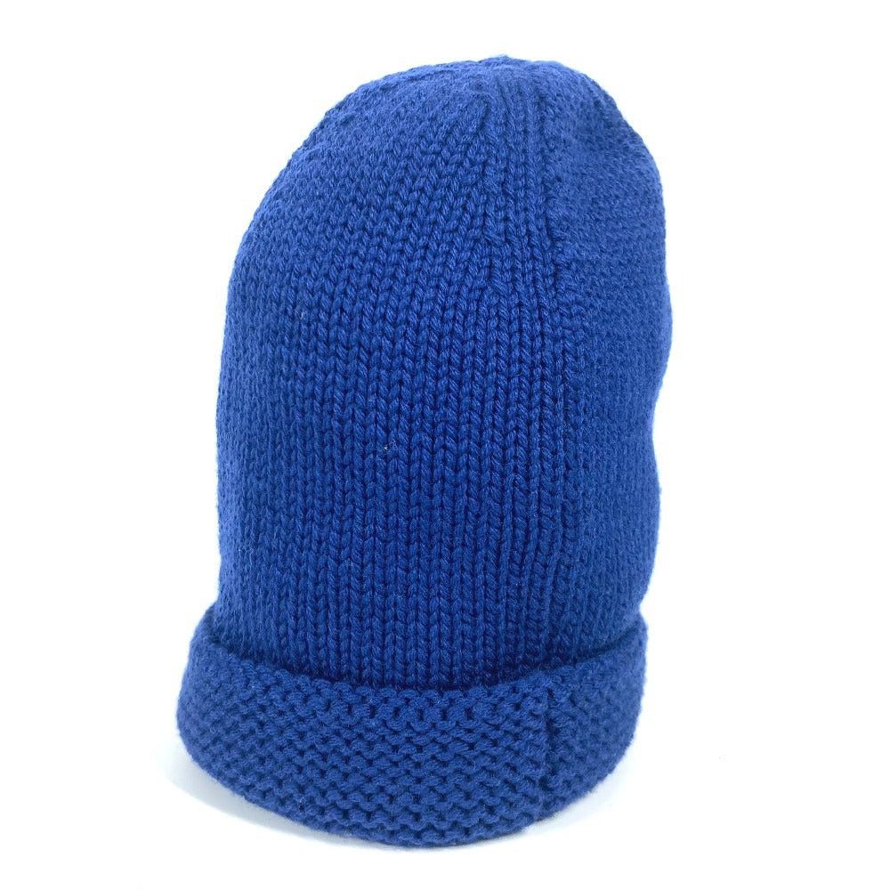 Fendi Fendi Logo Ff Beanie Chapeau Knitted Hat Knit Cap Wool Unisex Blue Size ONE SIZE - 3 Thumbnail