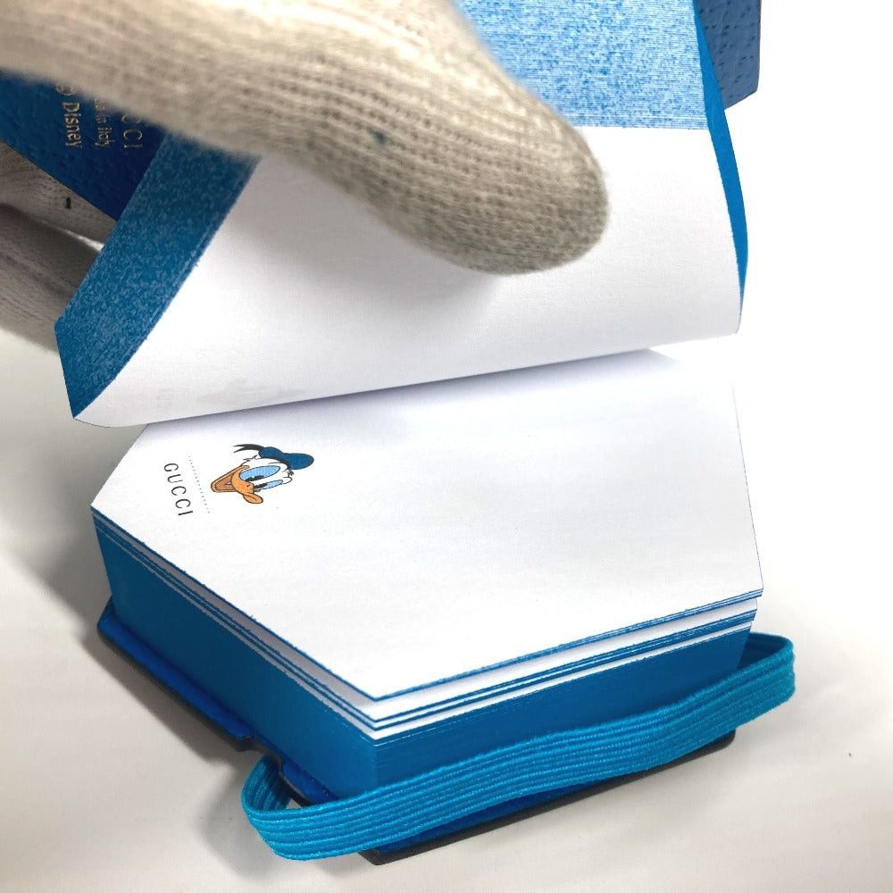 Gucci Gucci Disney Collaboration Donald Duck Notebook Notepad Tag Gg Supreme Hexagon Canvas Unisex Blue Size ONE SIZE - 9 Thumbnail
