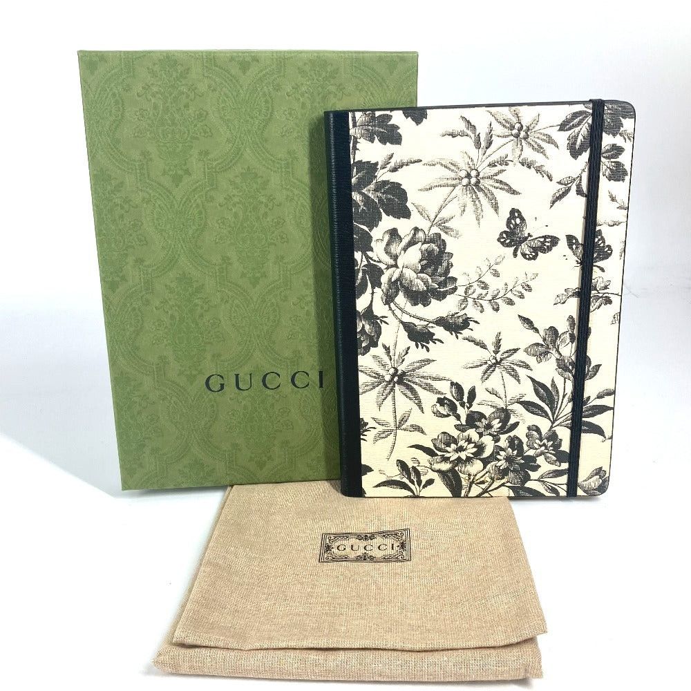 Gucci Gucci 661731 Herbarium Large Notepad Stationery Notebook Leather Unisex Black Size ONE SIZE - 9 Thumbnail