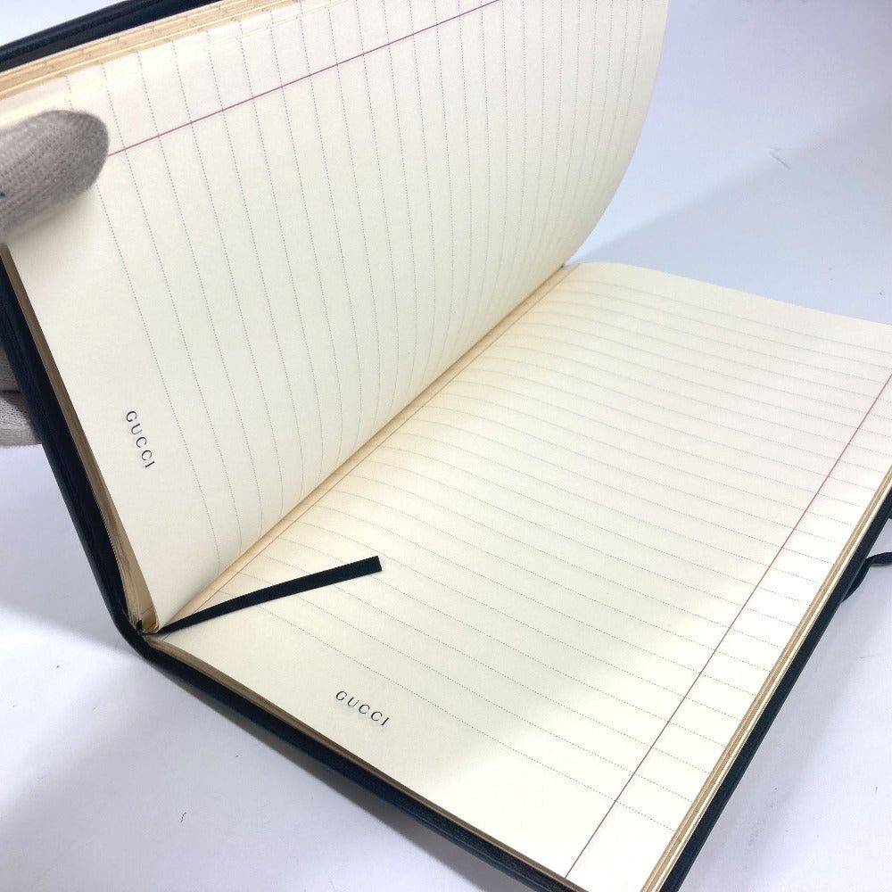 Gucci Gucci 661731 Herbarium Large Notepad Stationery Notebook Leather Unisex Black Size ONE SIZE - 8 Thumbnail