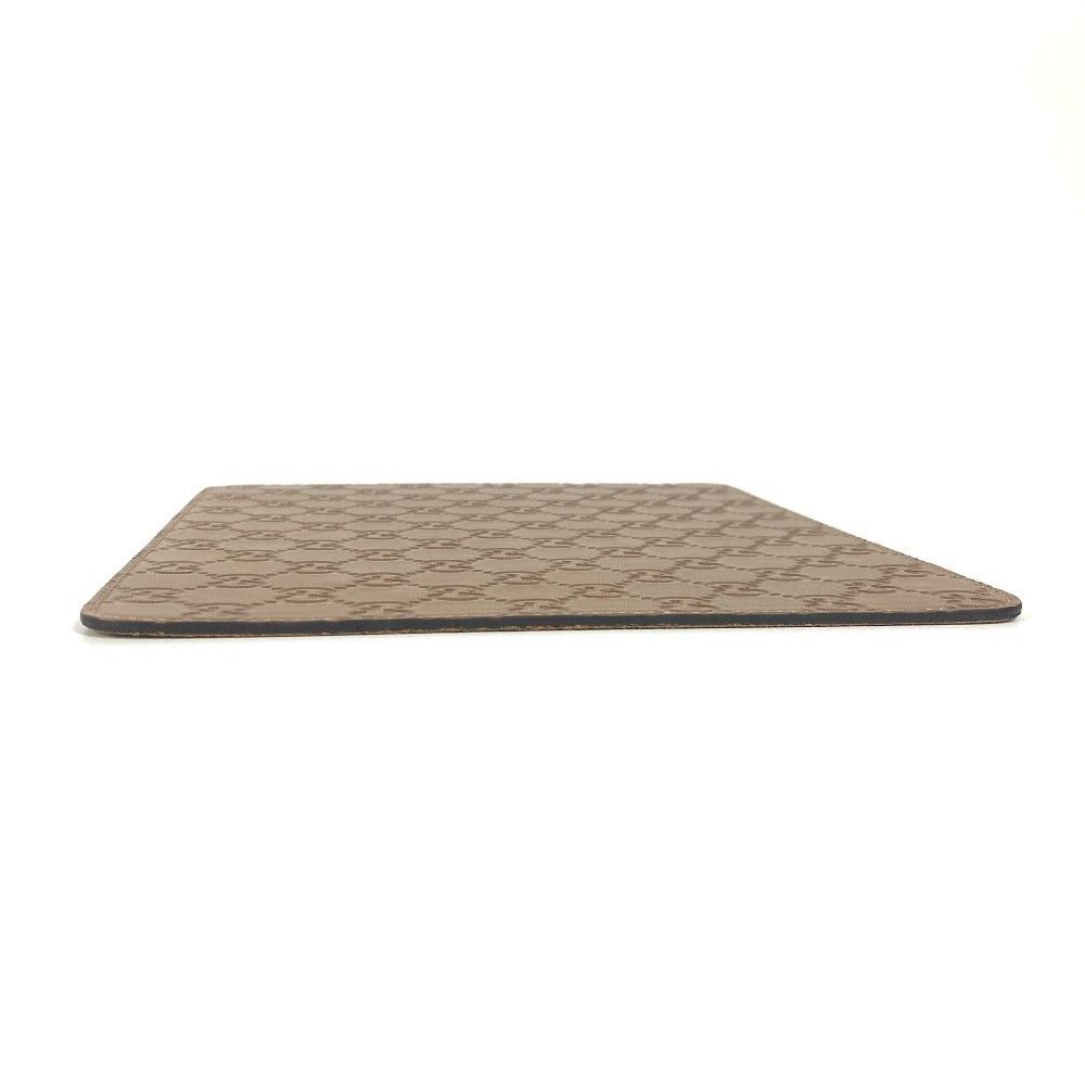 Gucci Gucci Guccissima Logo Mouse Pad Sundries Striped Leather Unisex Brown Size ONE SIZE - 4 Thumbnail